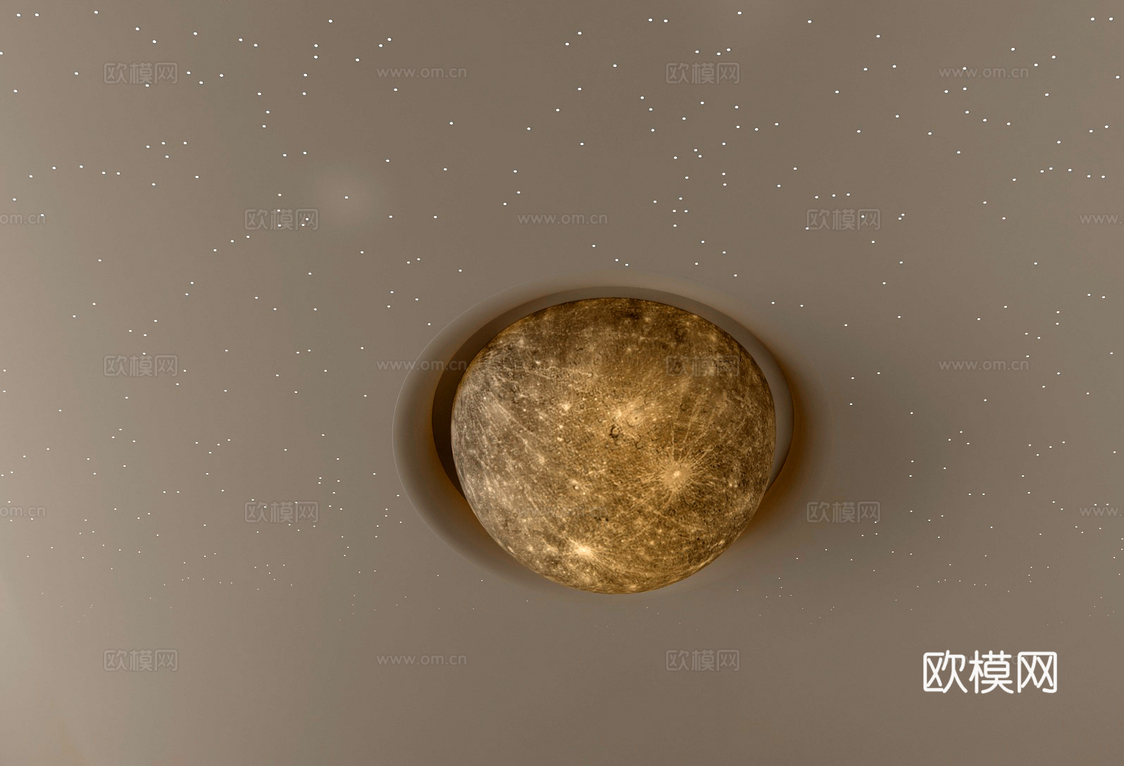 月球灯星空顶su模型