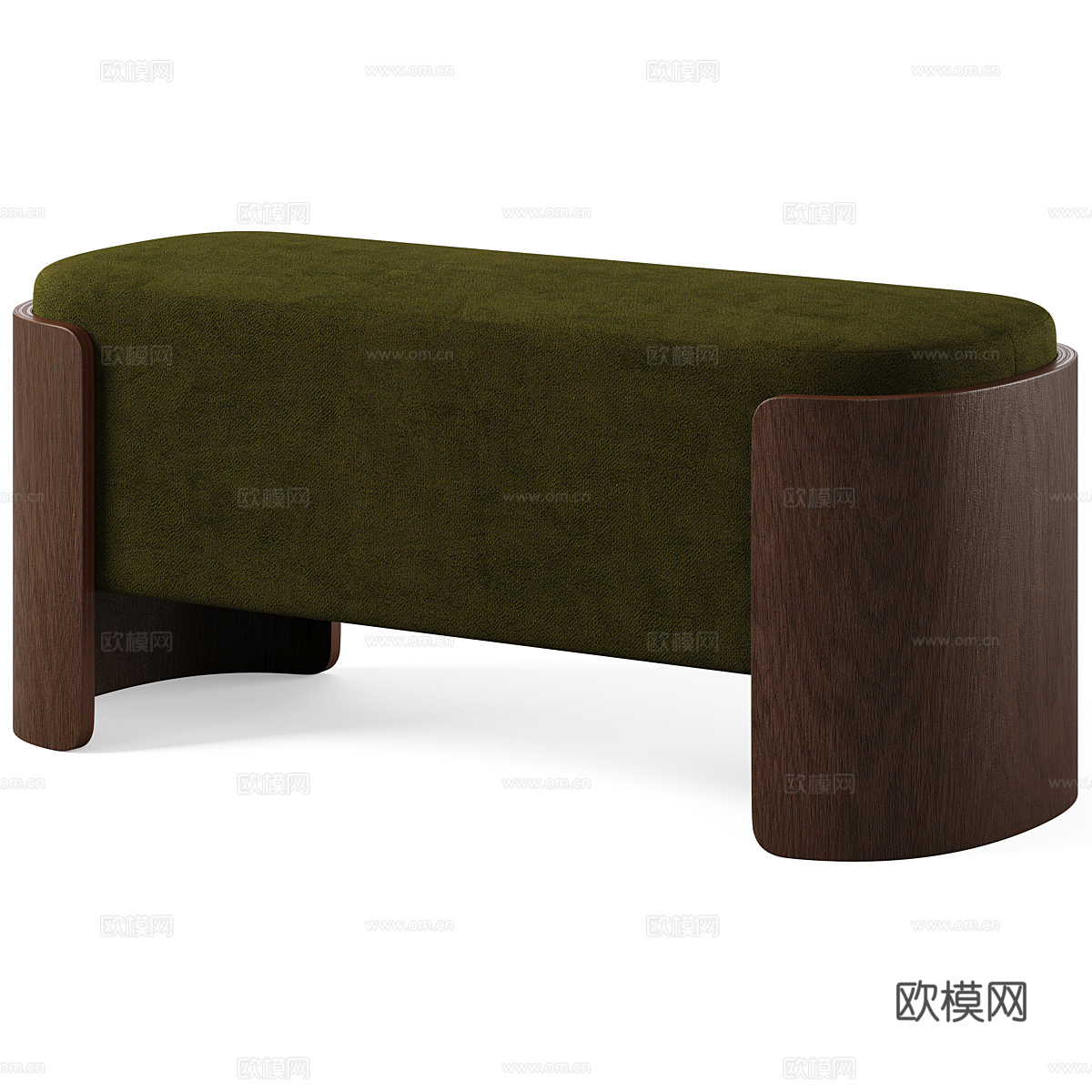 新中式 Banquette Lagom 长凳3d模型