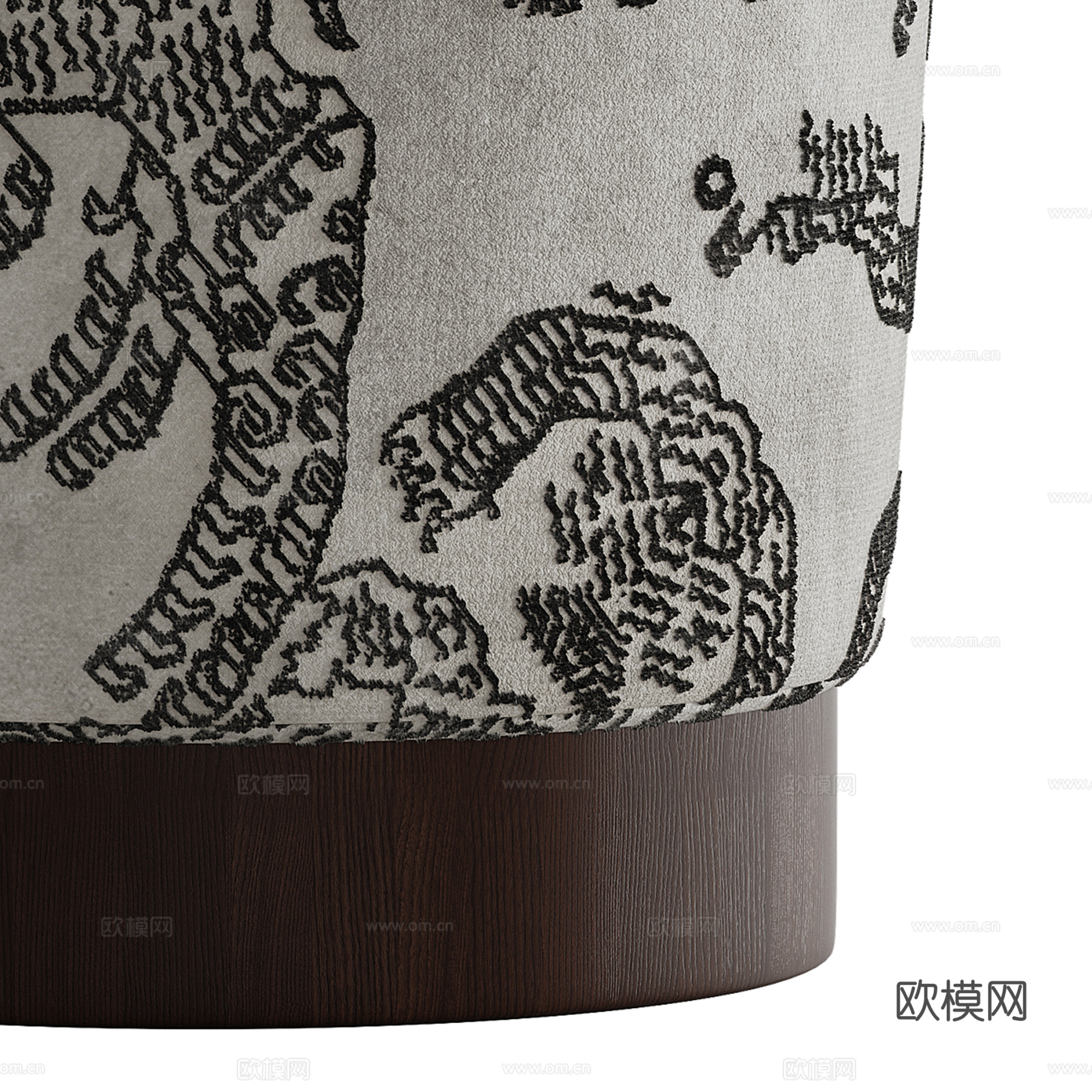 现代沙发凳 矮凳圆凳su模型