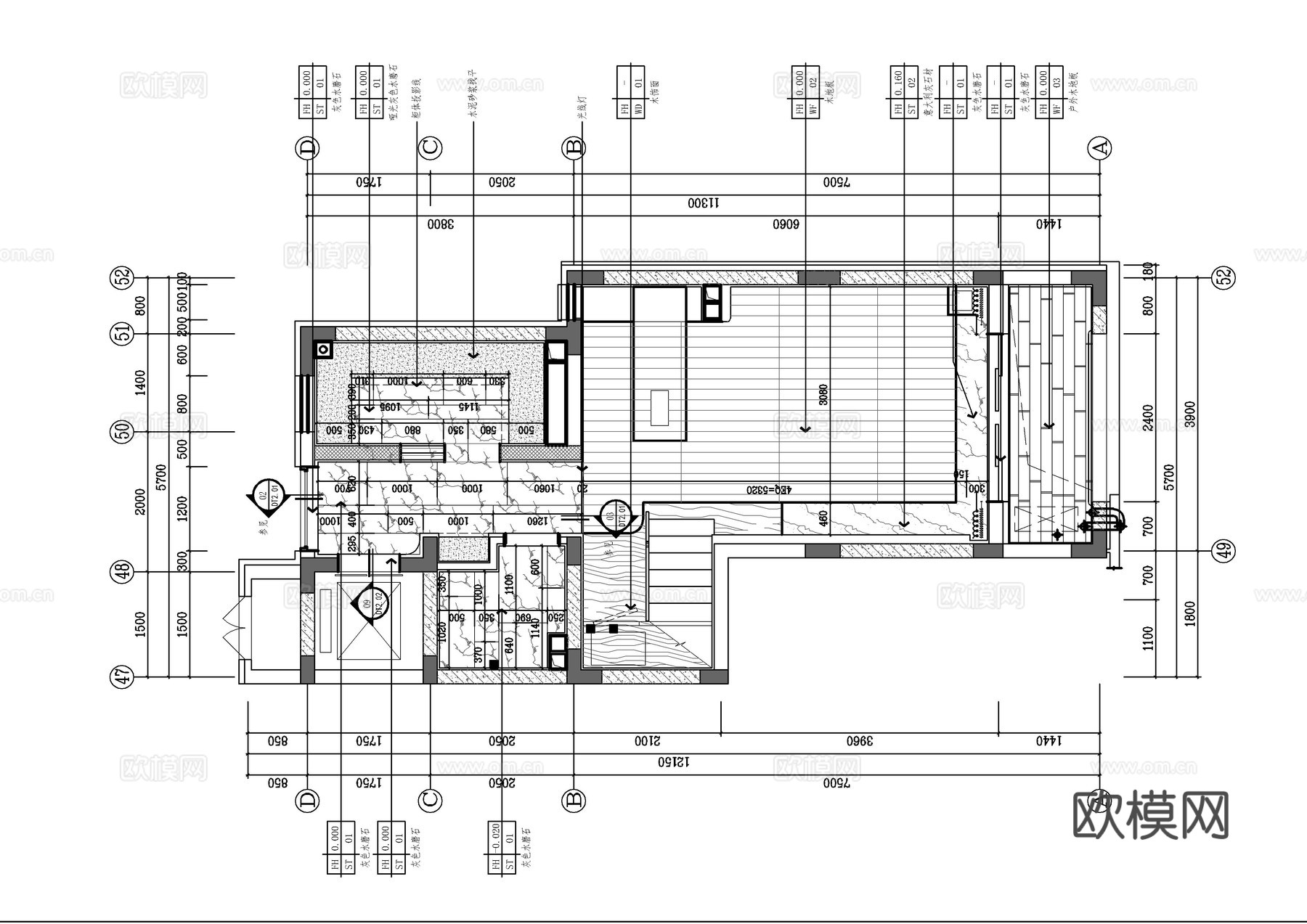 北京锦悦府别墅施工图cad施工图