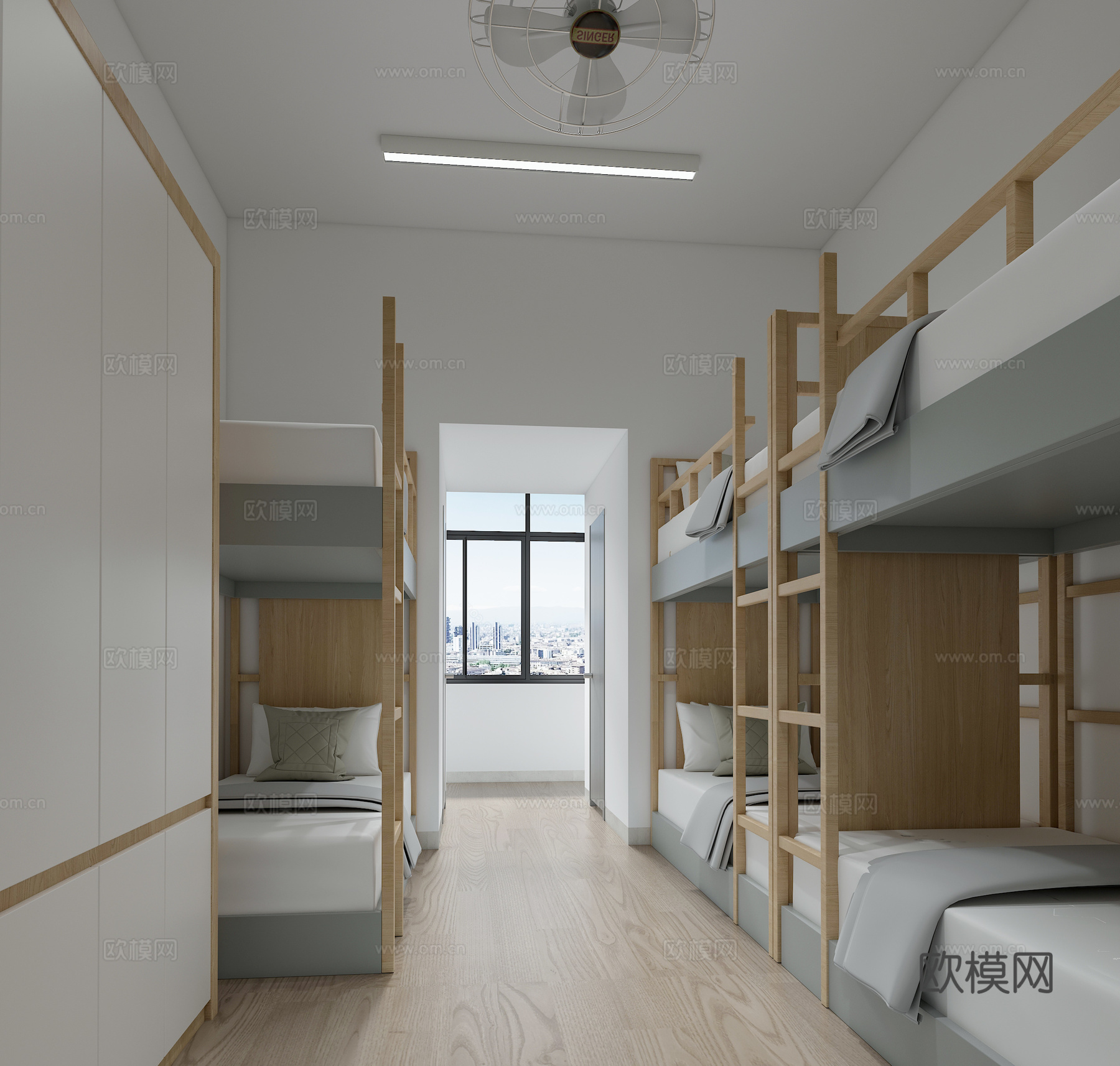 现代学校宿舍su模型
