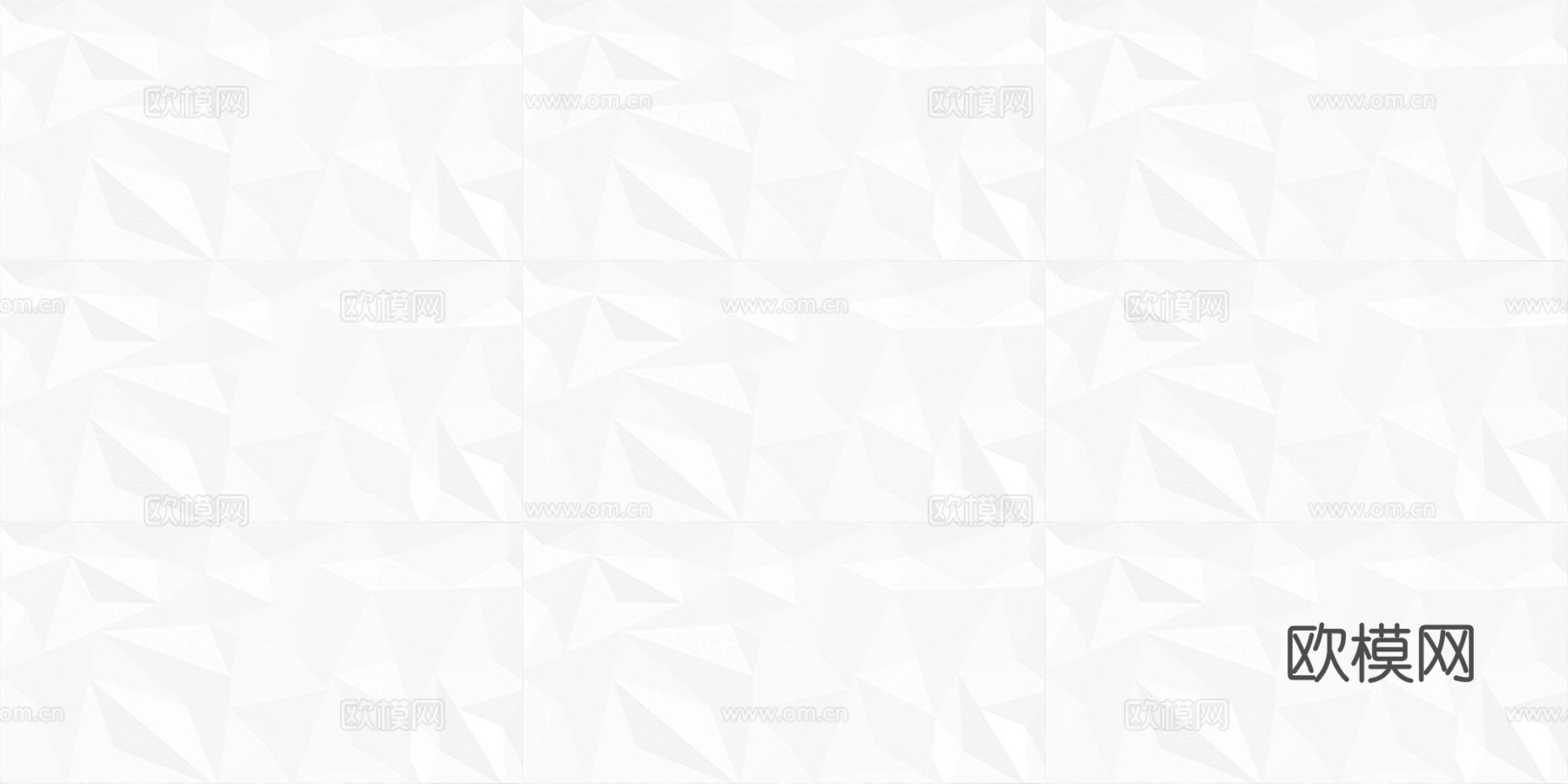 马克龙凹凸波浪纹三角墙纯白色