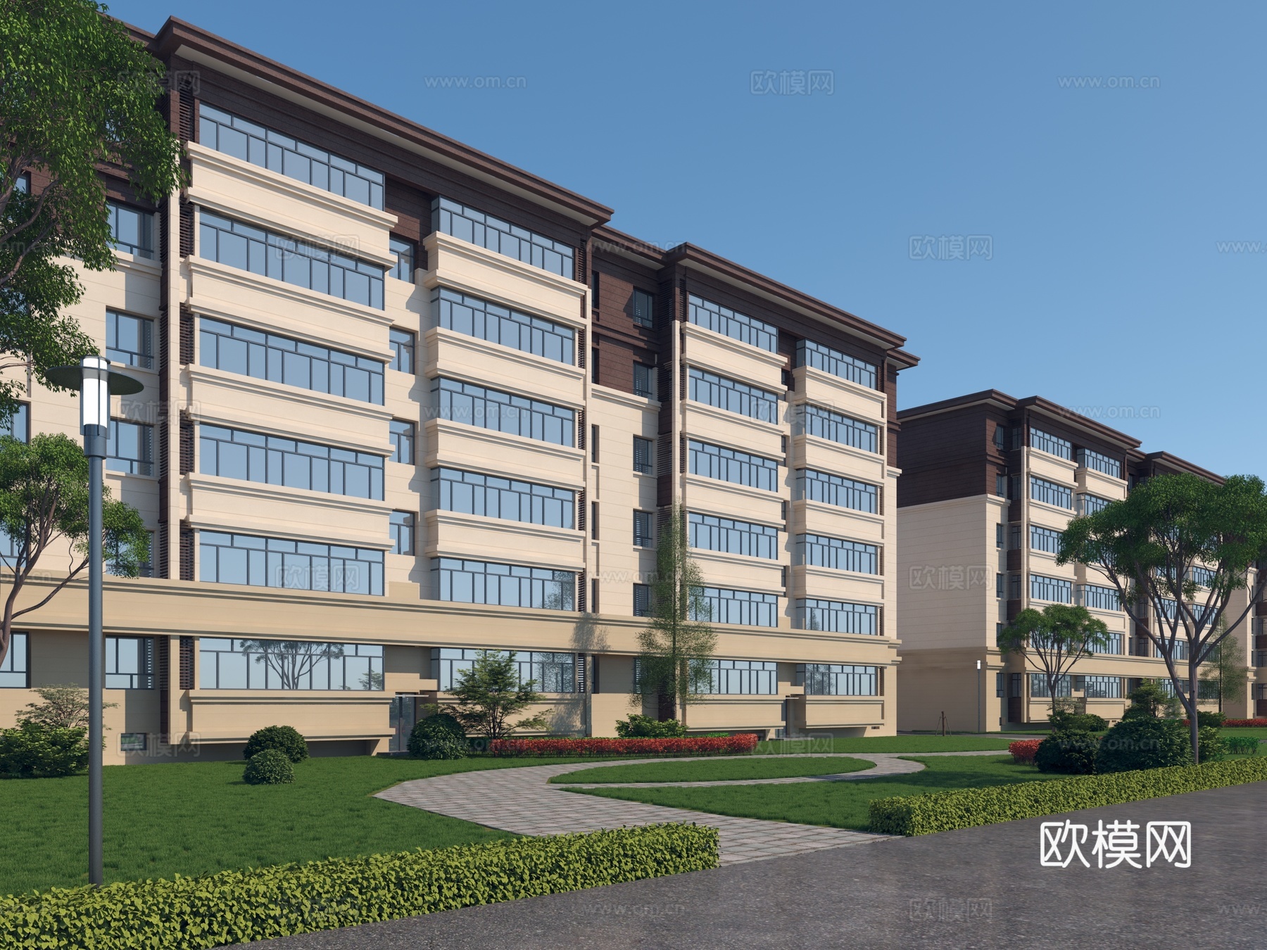 现代安置房 住宅楼3d模型