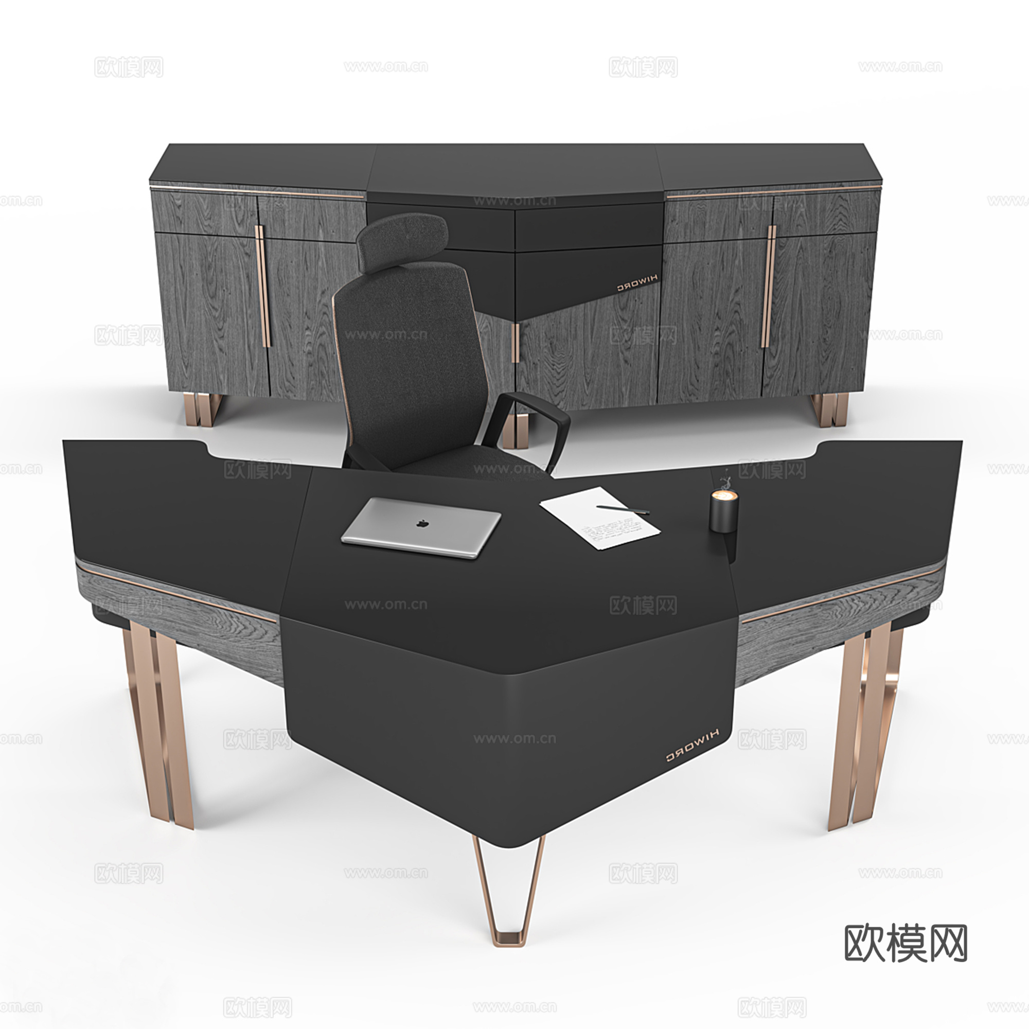 办公桌椅组合su模型