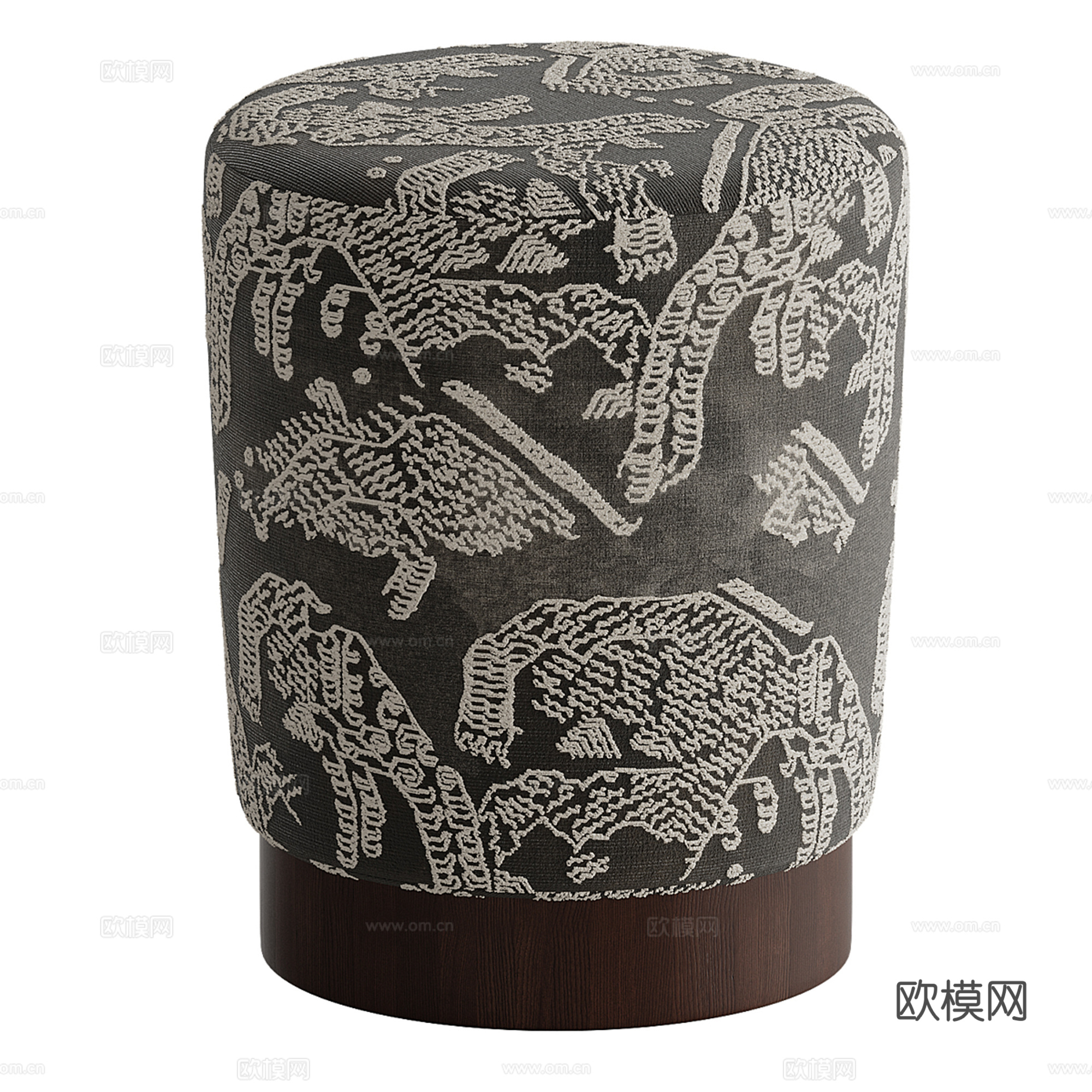 现代沙发凳 矮凳圆凳su模型