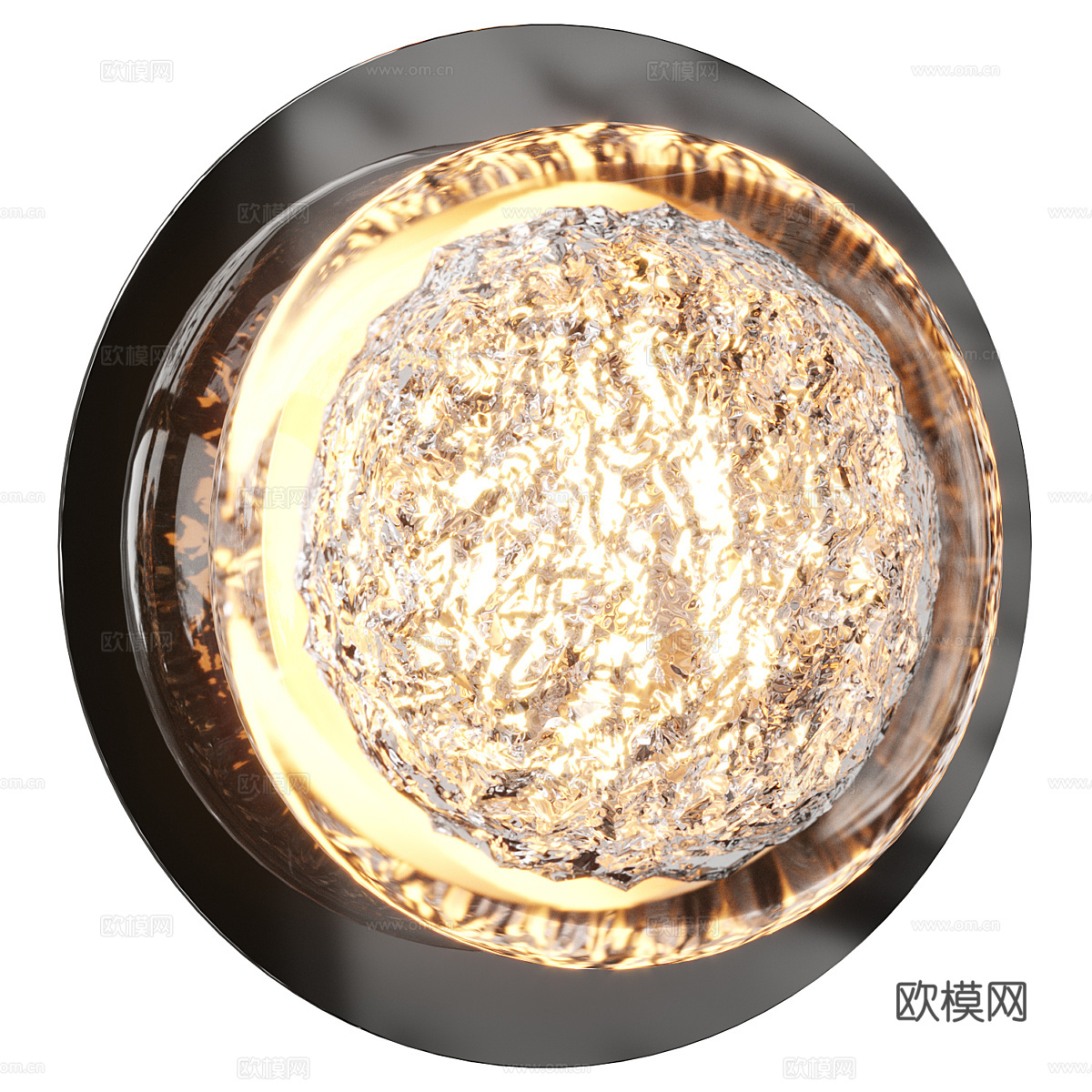 现代轻奢圆形宝石壁灯3d模型