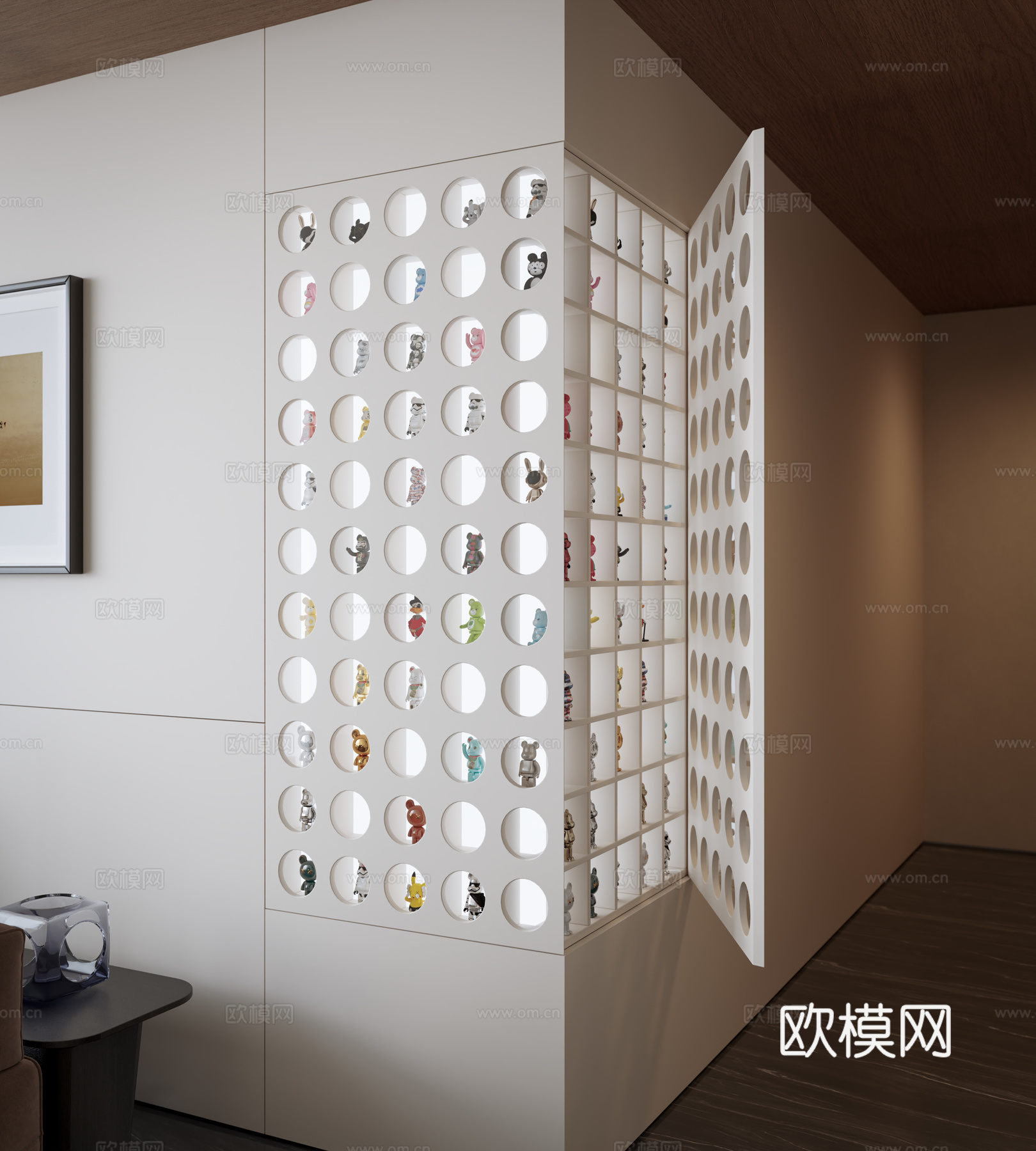 手办柜 手办展示柜 玩偶柜 盲盒柜 乐高柜 积木柜 潮玩展柜3d模型