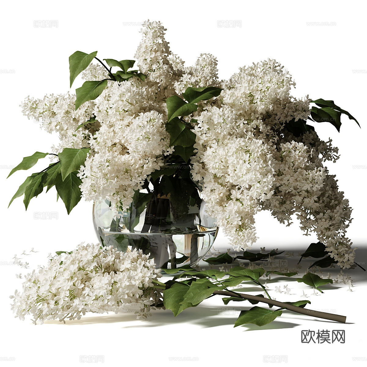 现代花瓶花艺3d模型