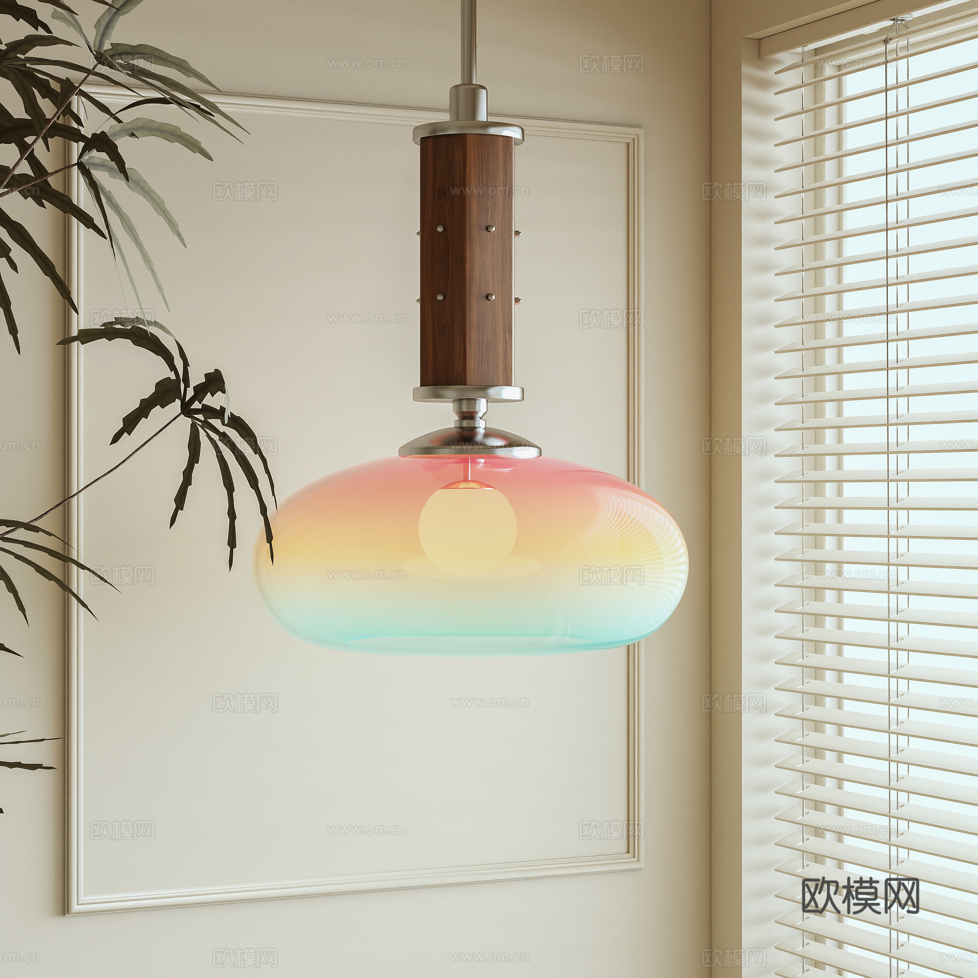 中古风吊灯3d模型下载