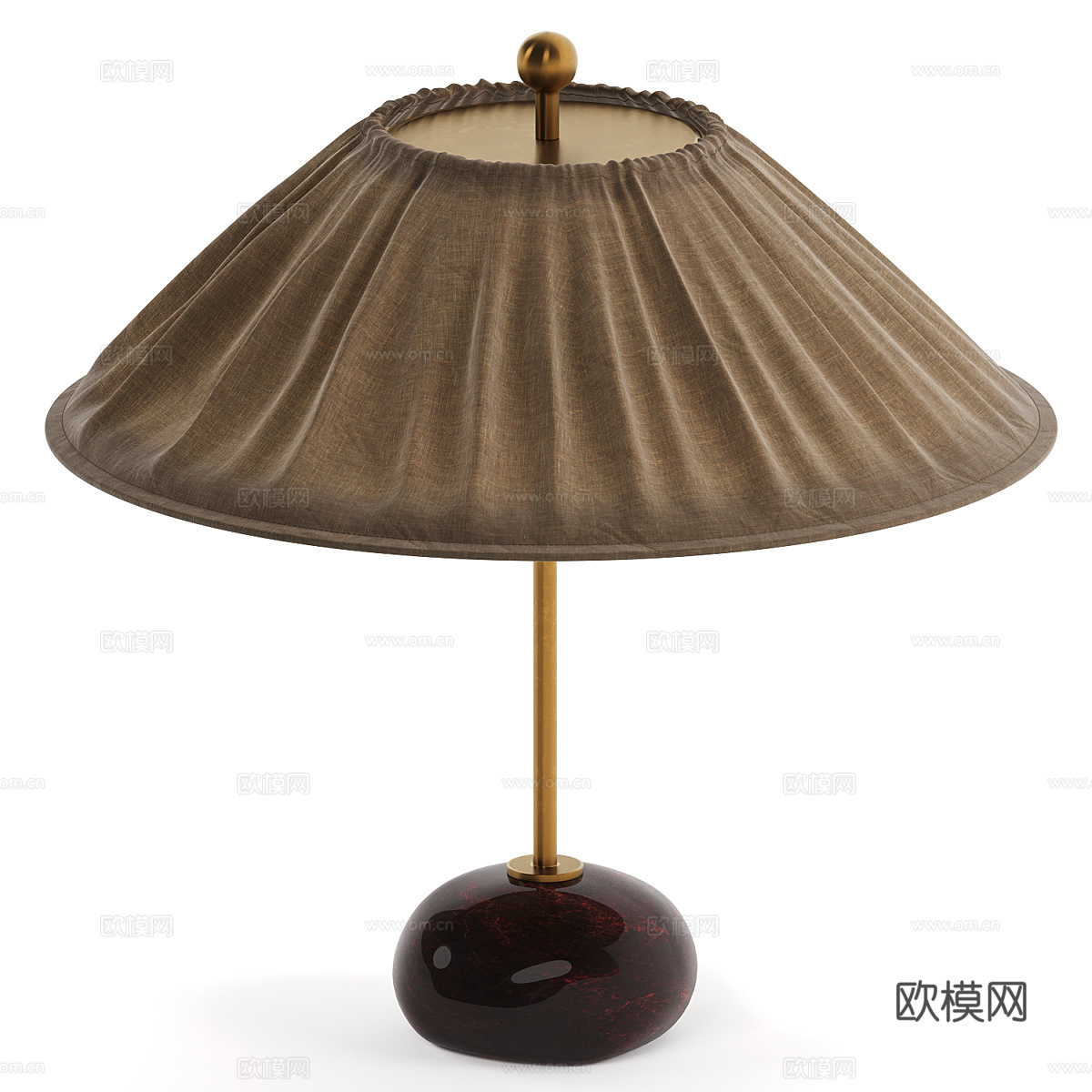 新中式侘寂布艺台灯3d模型