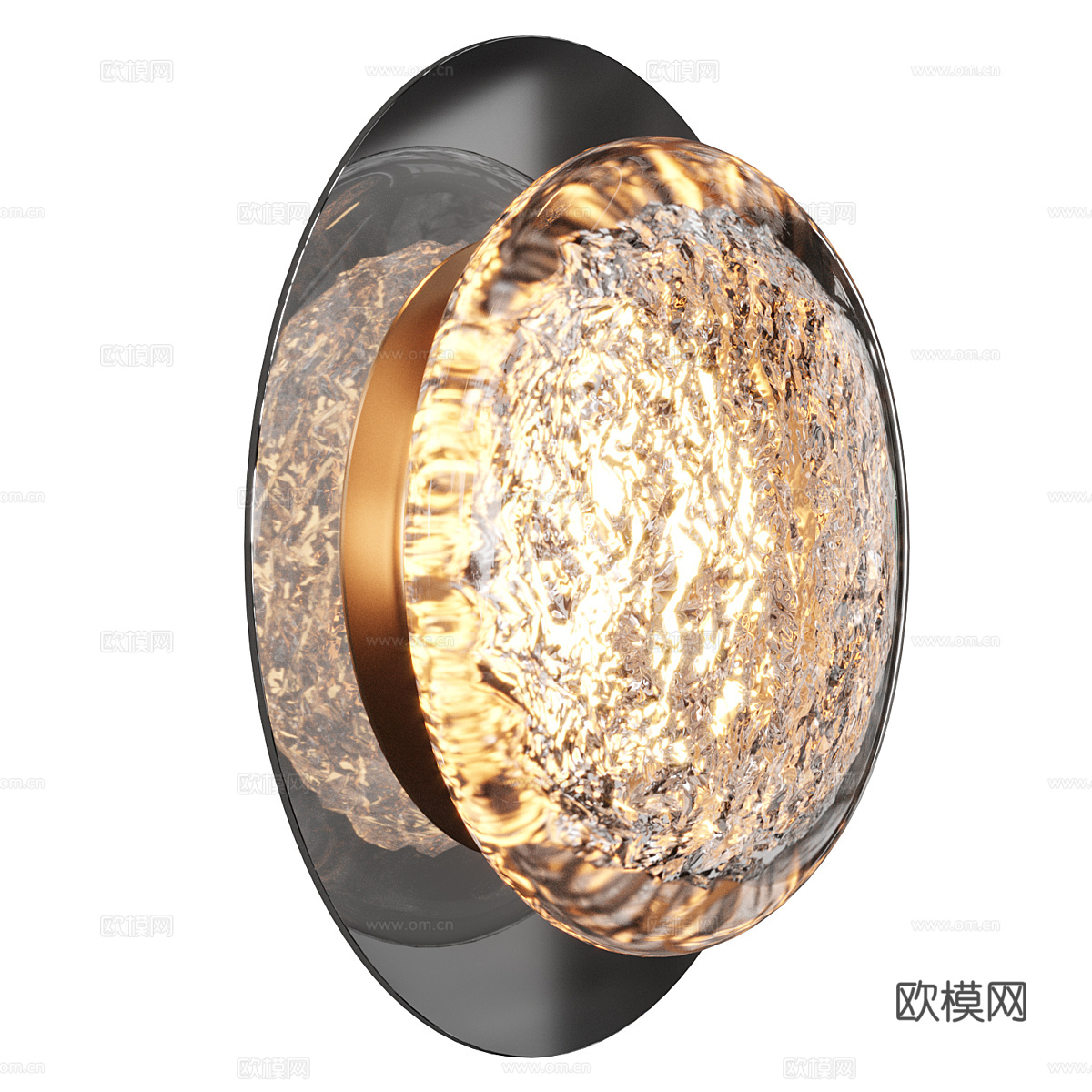 现代轻奢圆形宝石壁灯3d模型
