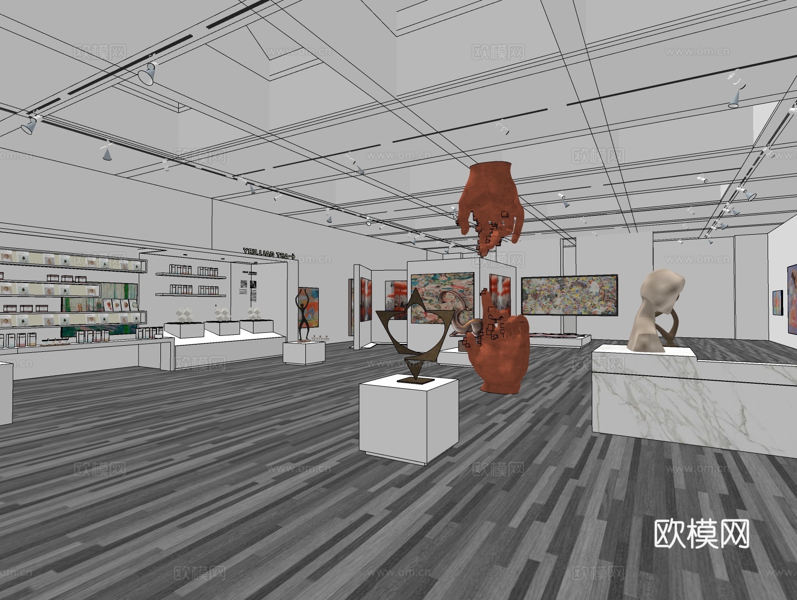 专项设计展厅文化展厅su模型