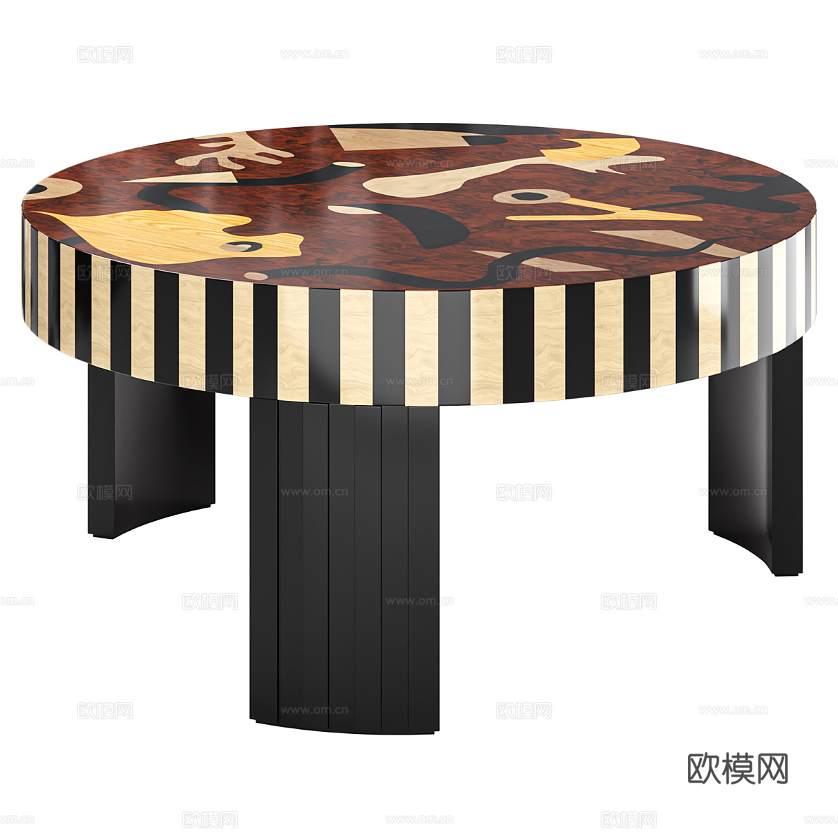 新中式轻奢 Palma 绘画茶几3d模型