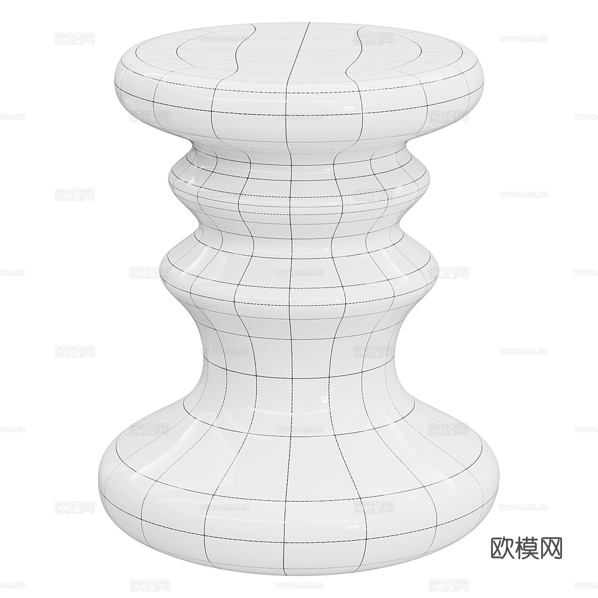 现代矮凳 圆凳 沙发凳3d模型