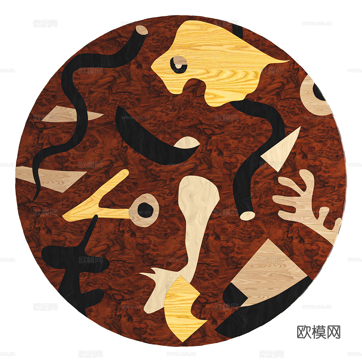 新中式轻奢 Palma 绘画茶几3d模型