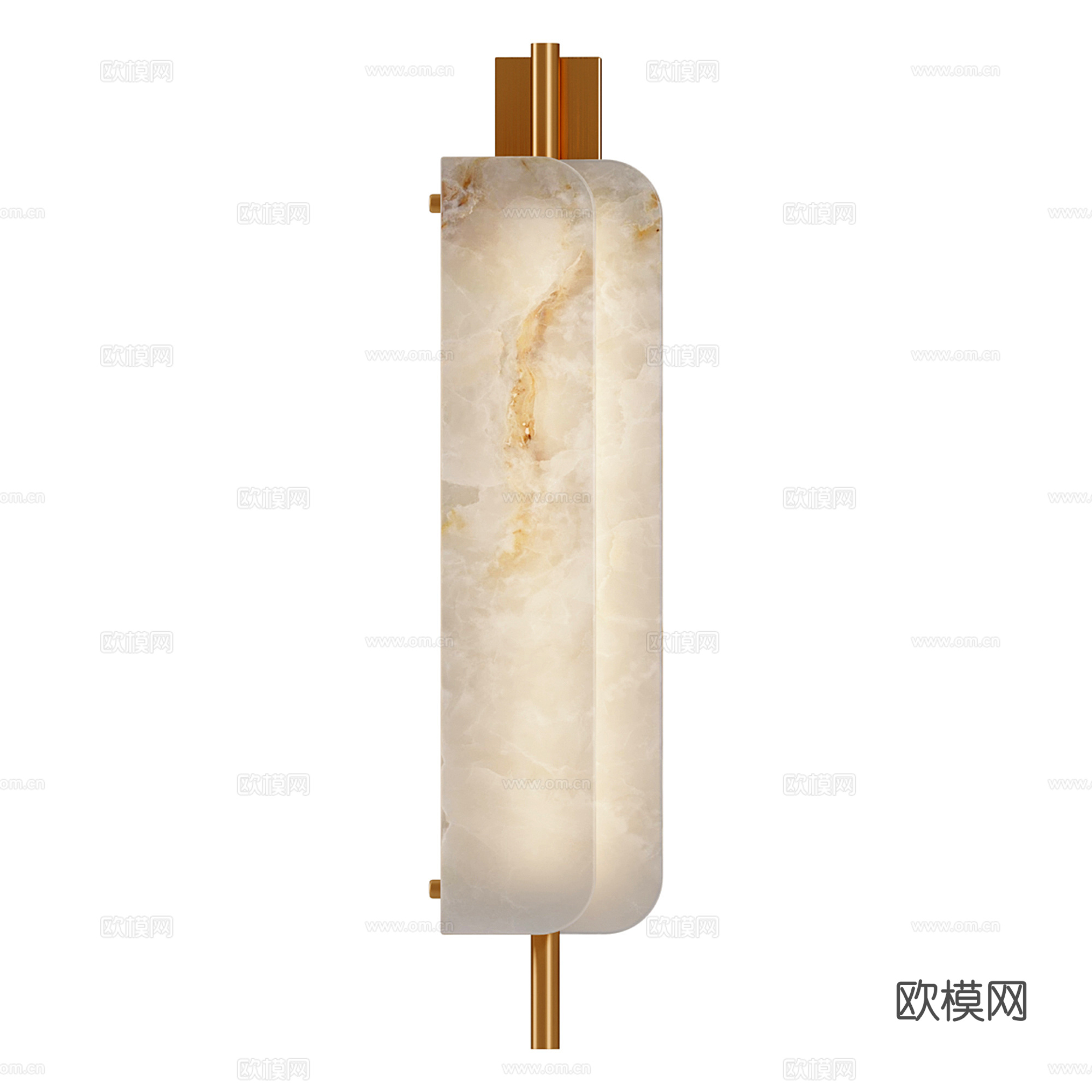轻奢石材壁灯3d模型