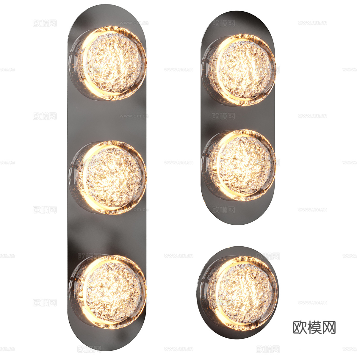 现代轻奢圆形宝石壁灯3d模型
