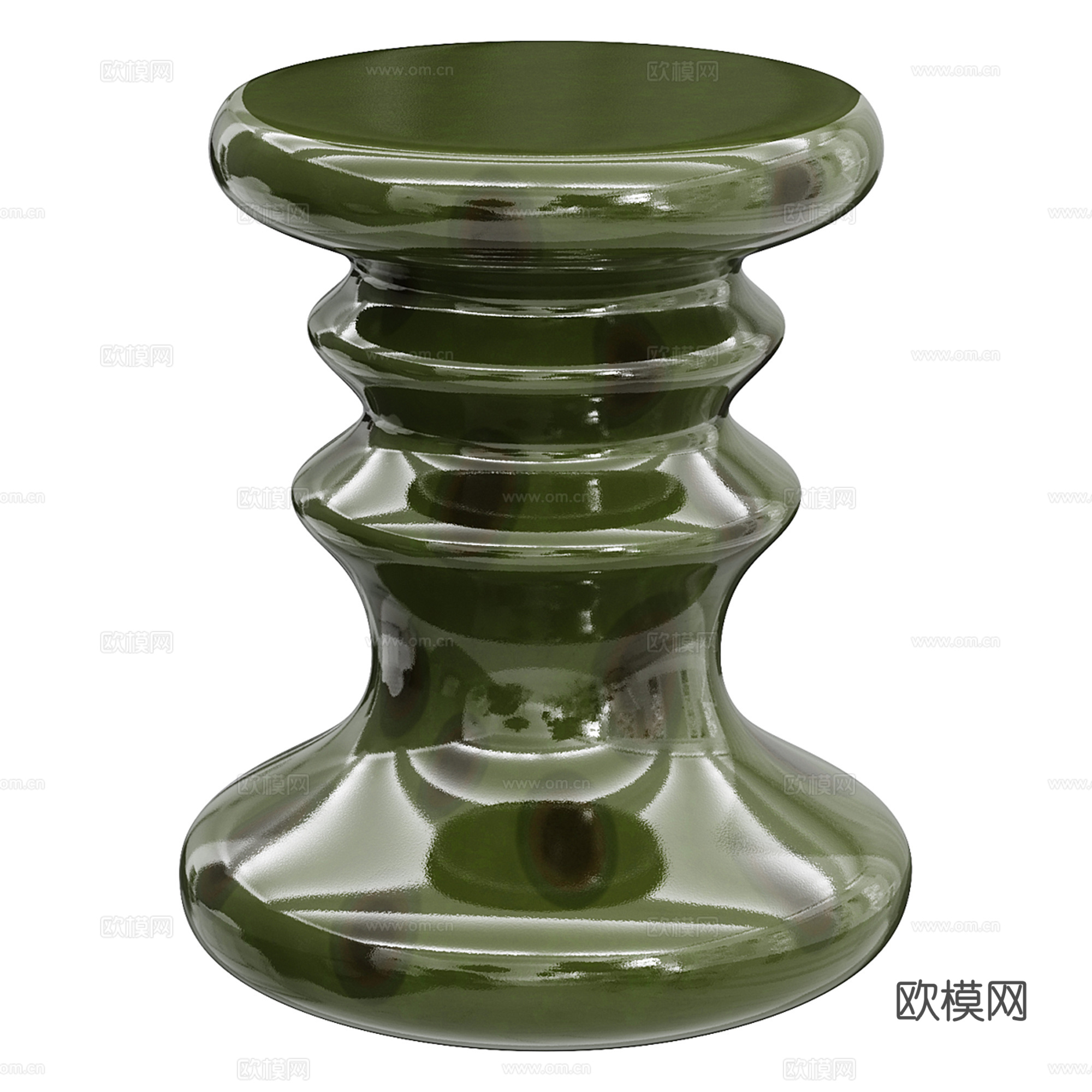 现代矮凳 圆凳 沙发凳su模型