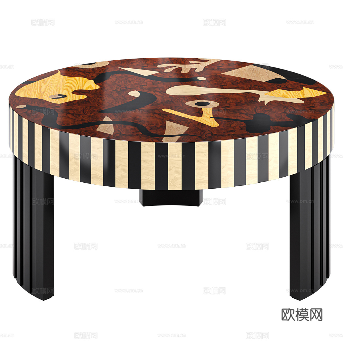 新中式轻奢 Palma 绘画茶几3d模型