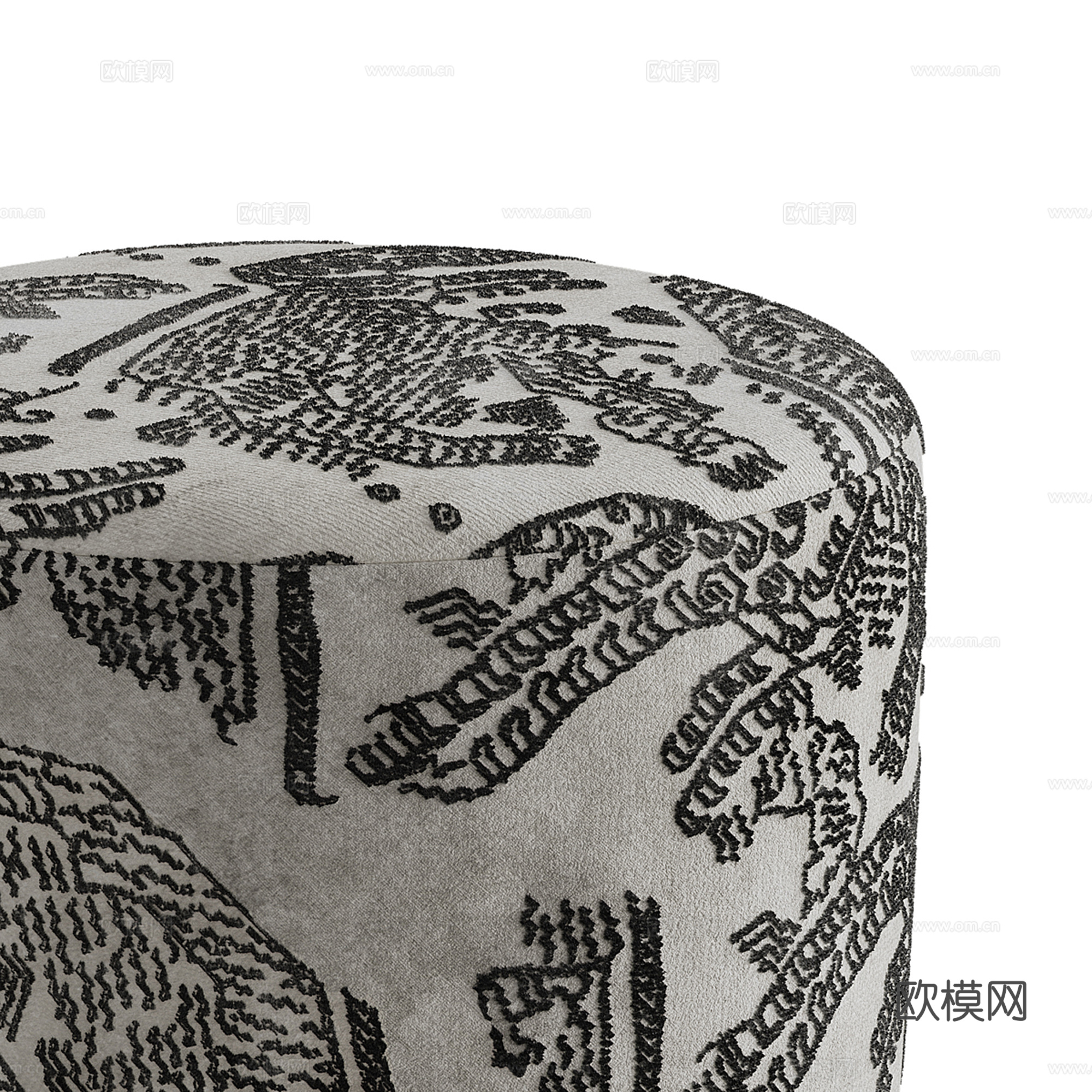 现代沙发凳 矮凳圆凳su模型