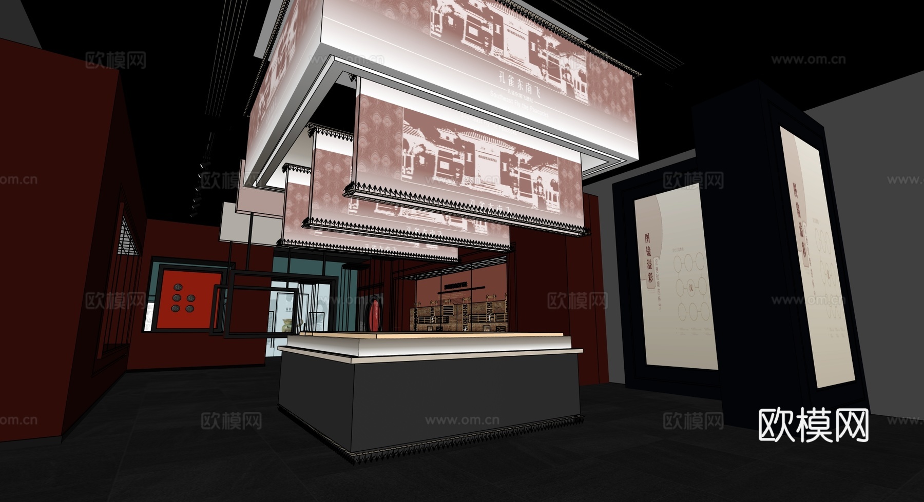 现代博物馆su模型