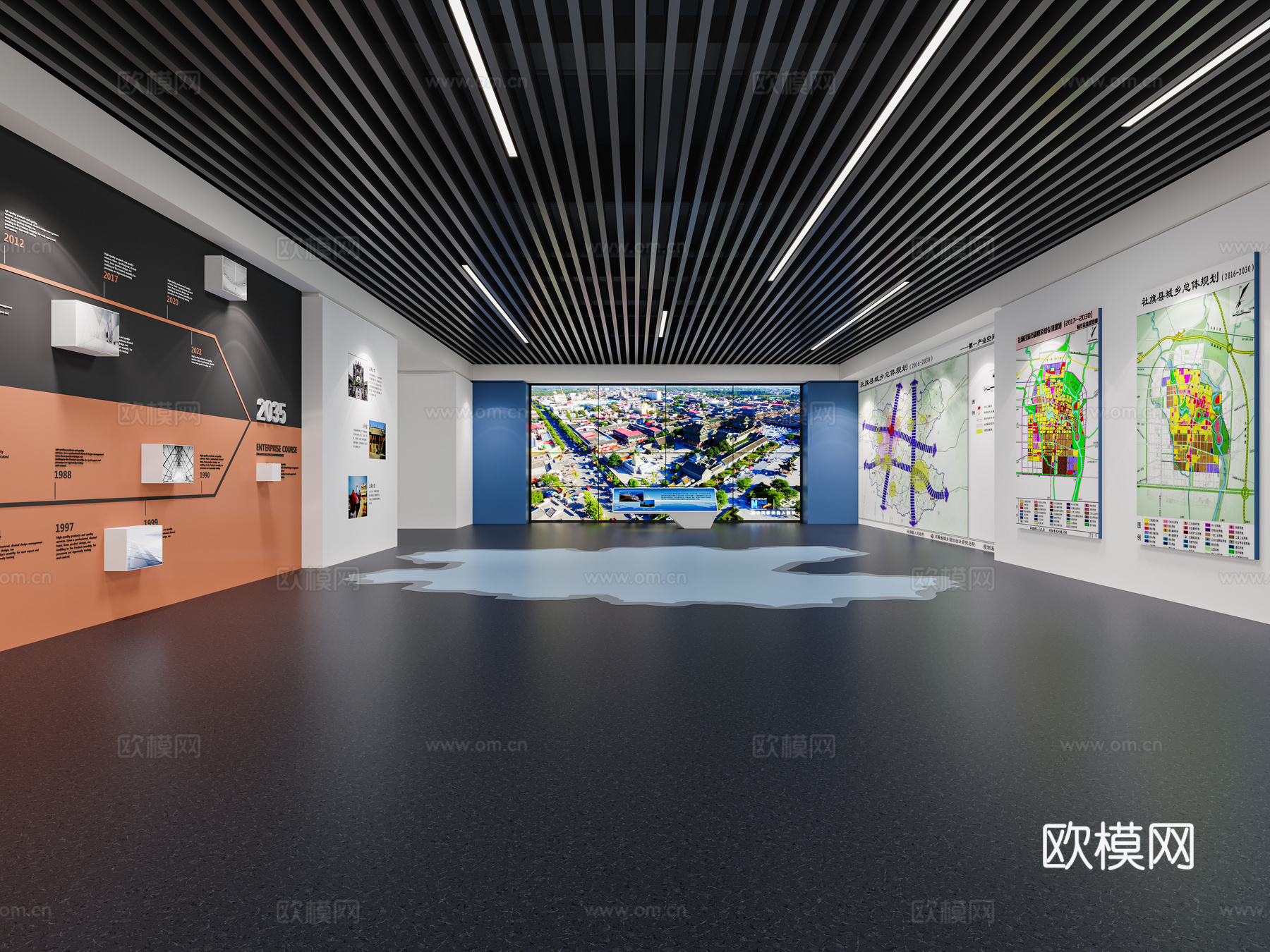 科技风 展厅数码展厅3d模型