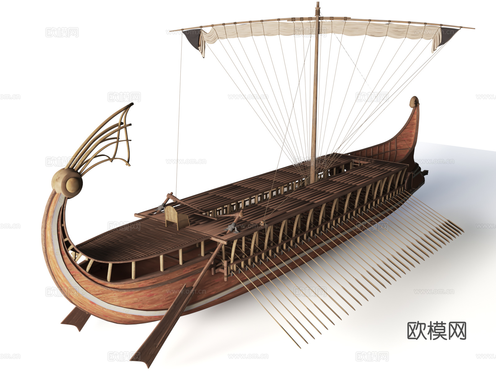 古老船只   古代渔船   大型木船 古代文明 神话风格3d模型