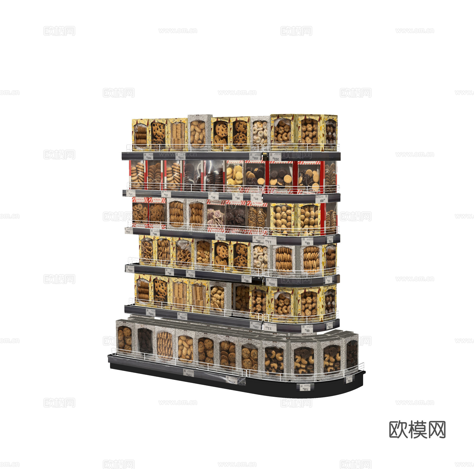 现代超市货架su模型