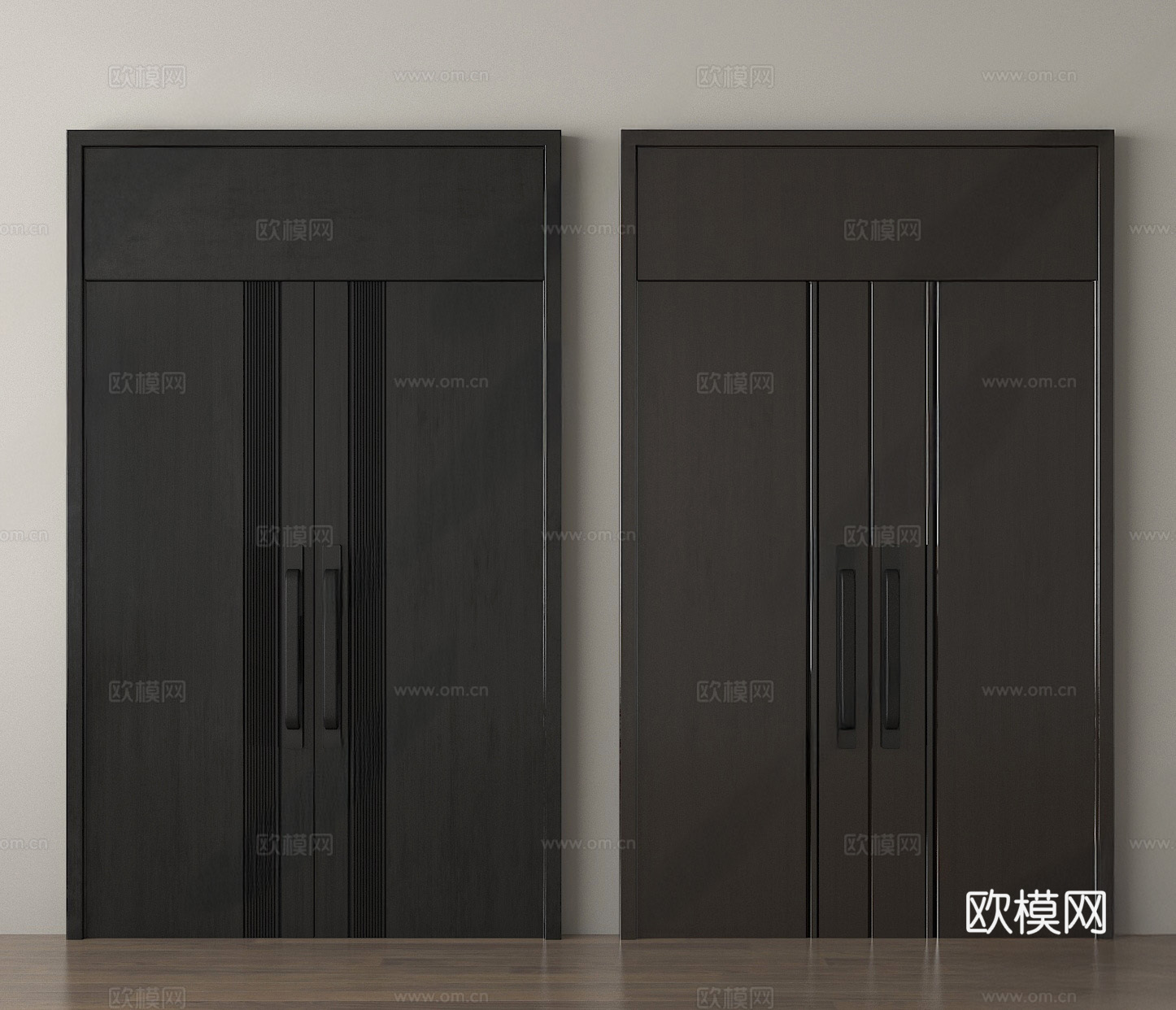 现代双开门su模型