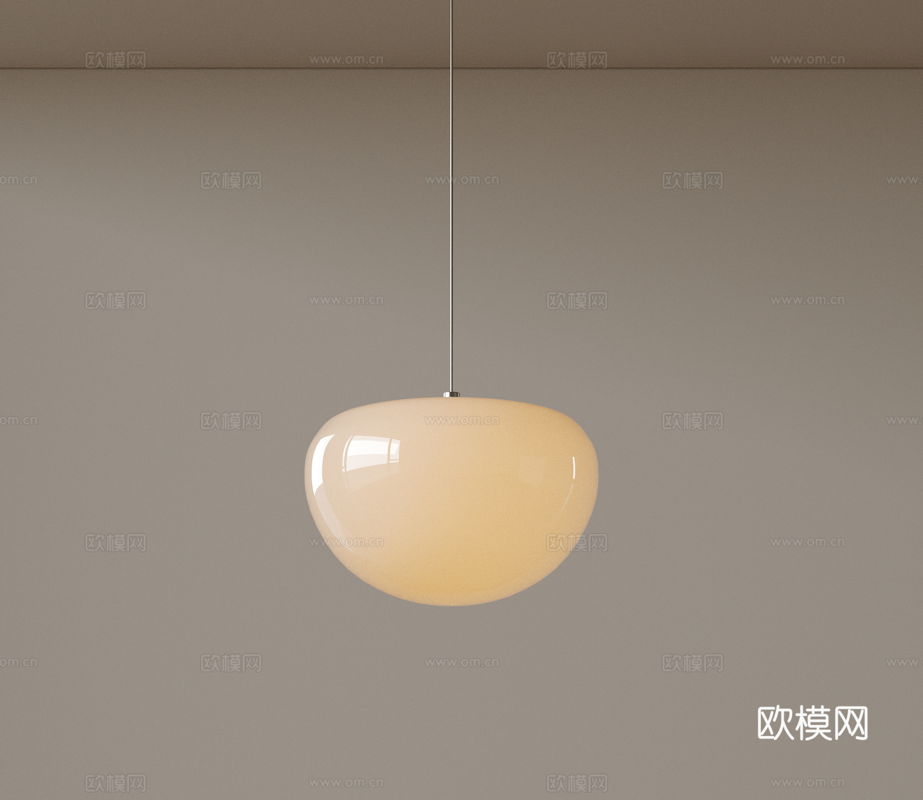 现代中古风吊灯 极简小吊灯 北欧简约吊灯 卧室床头吊灯 单头3d模型