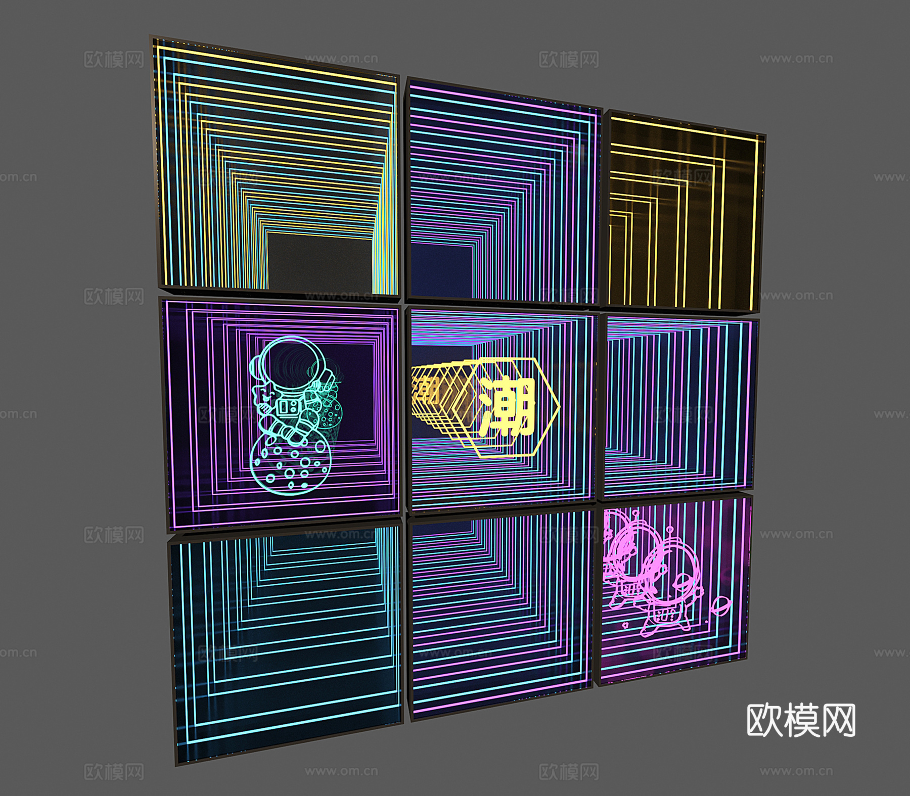 深渊镜 千层镜3d模型