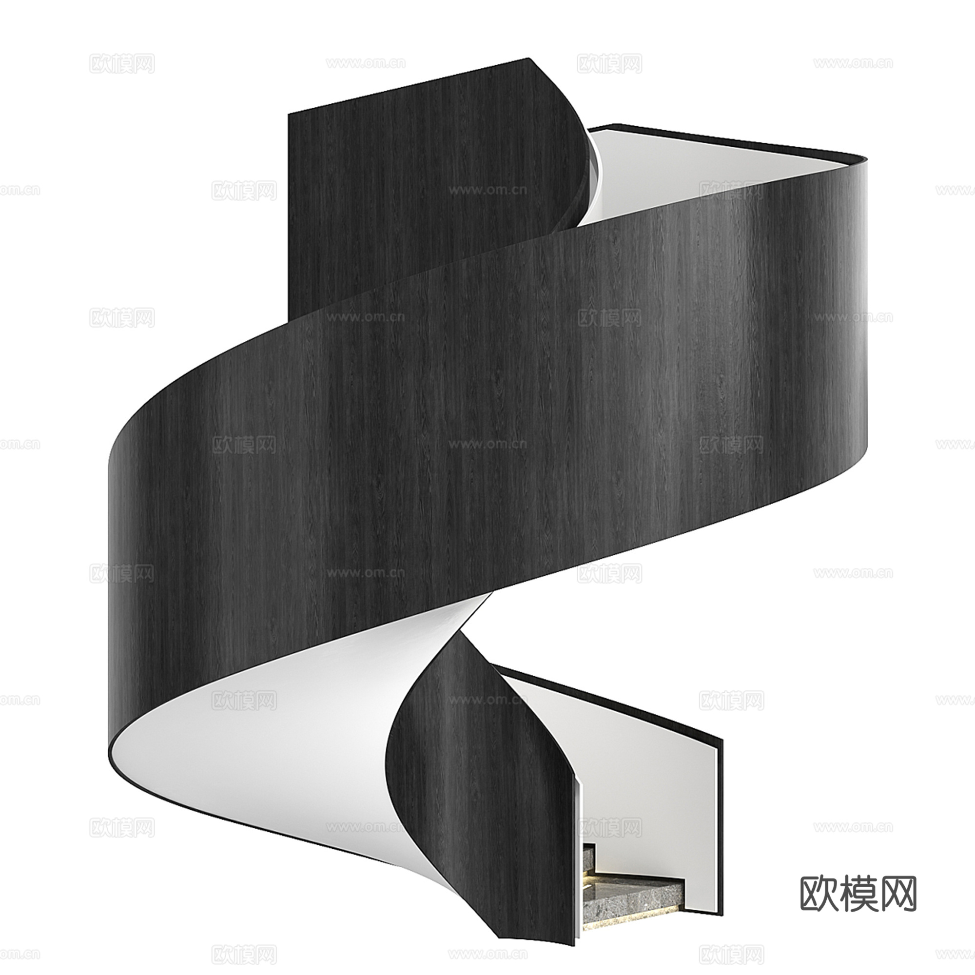 现代旋转楼梯3d模型