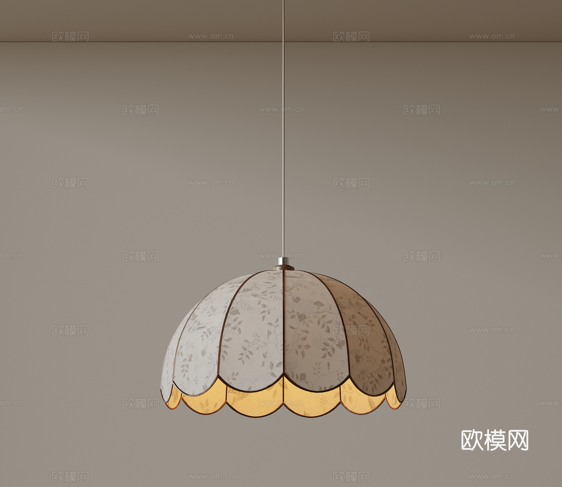 现代中古风吊灯 极简小吊灯 北欧简约吊灯 卧室床头吊灯 单头3d模型