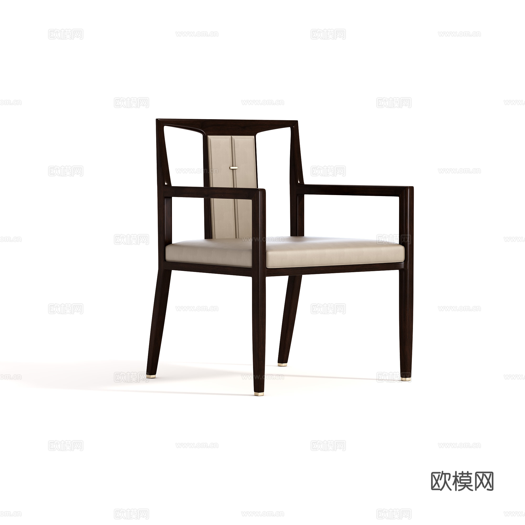 现代中式书椅餐椅休闲椅模型3d模型