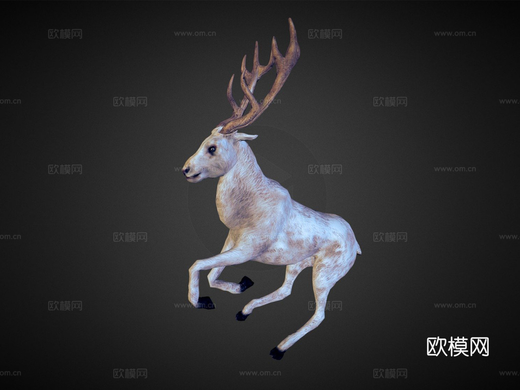动物白鹿3d模型