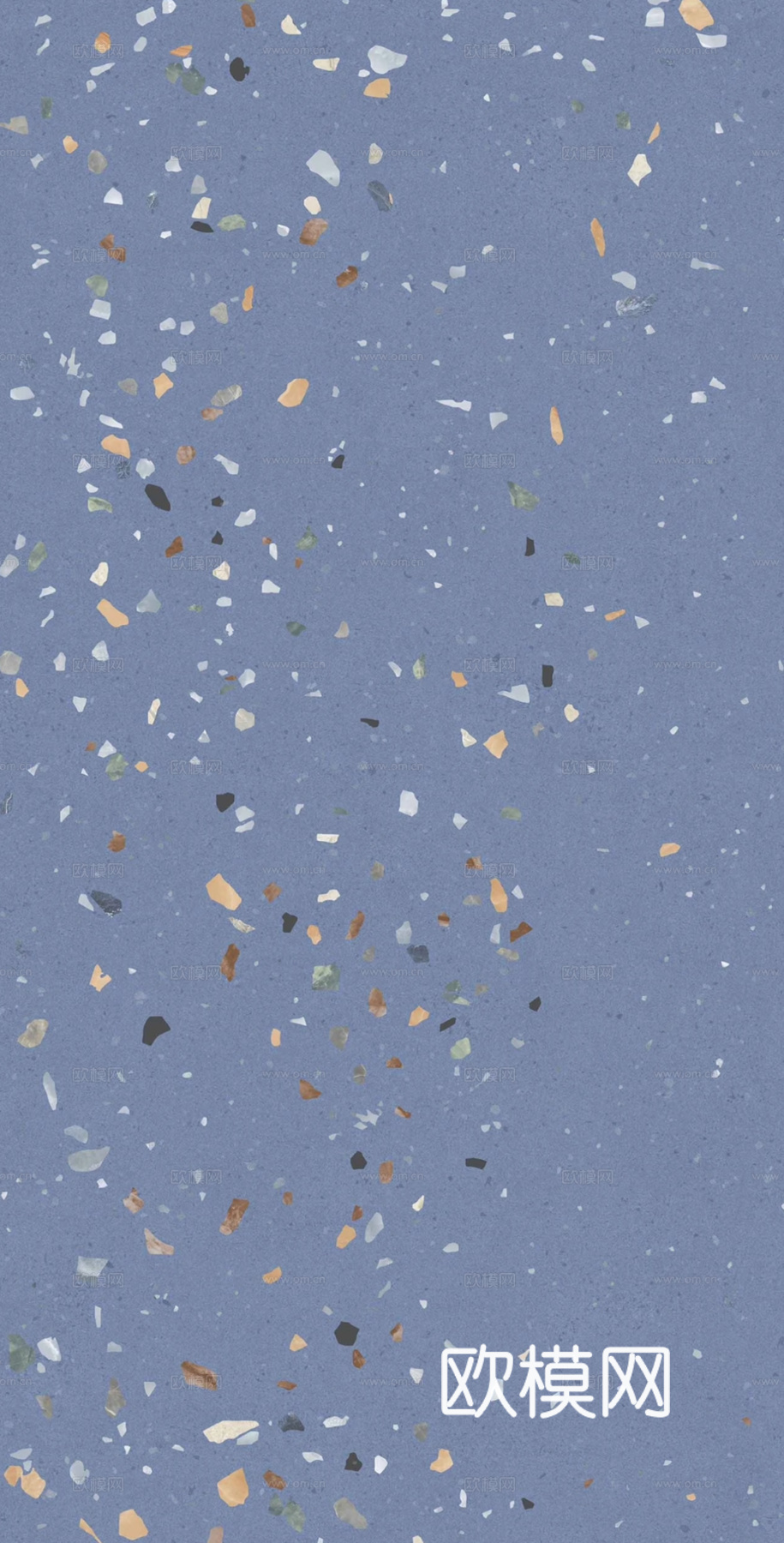 蓝色水磨石瓷砖