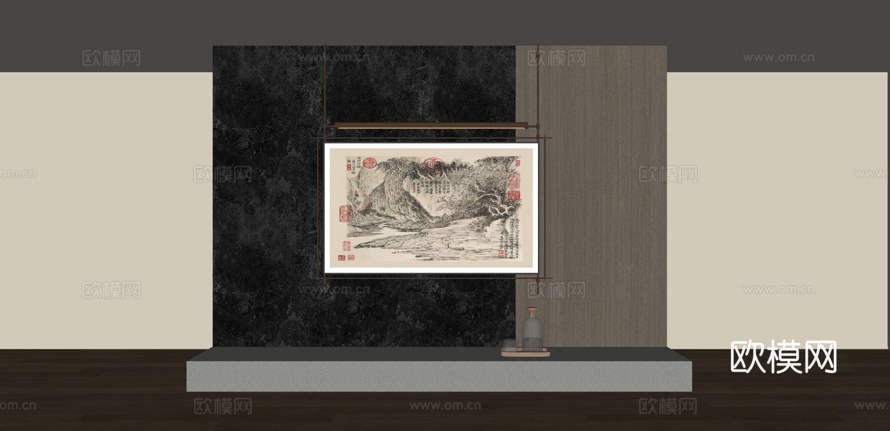 宋式装饰画su模型