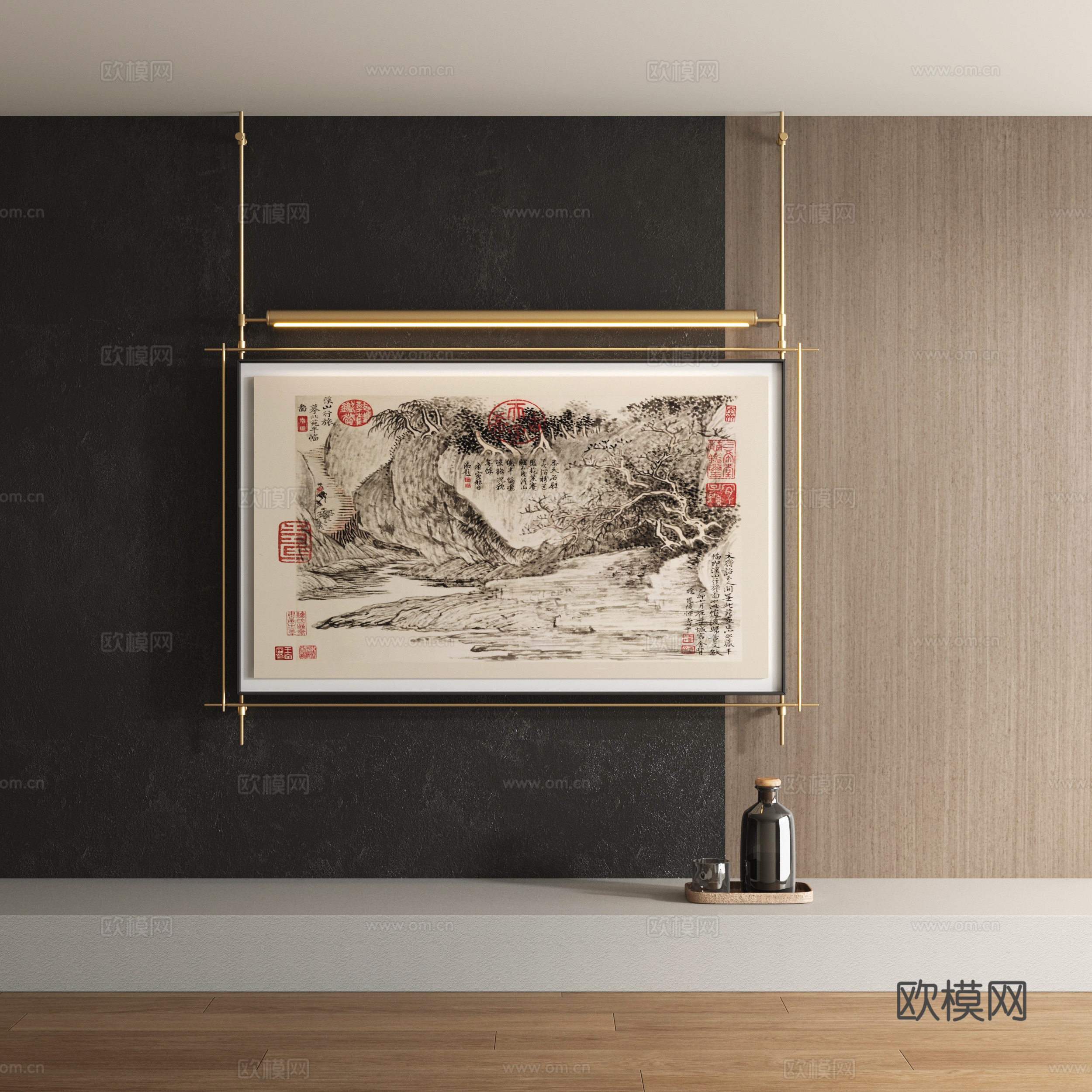 宋式装饰画su模型
