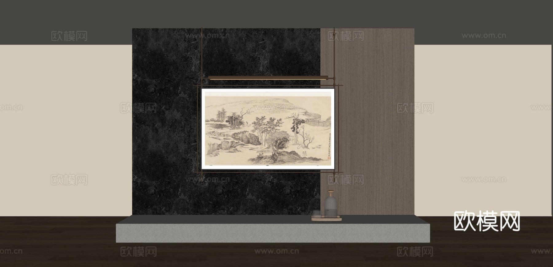 宋式装饰画su模型