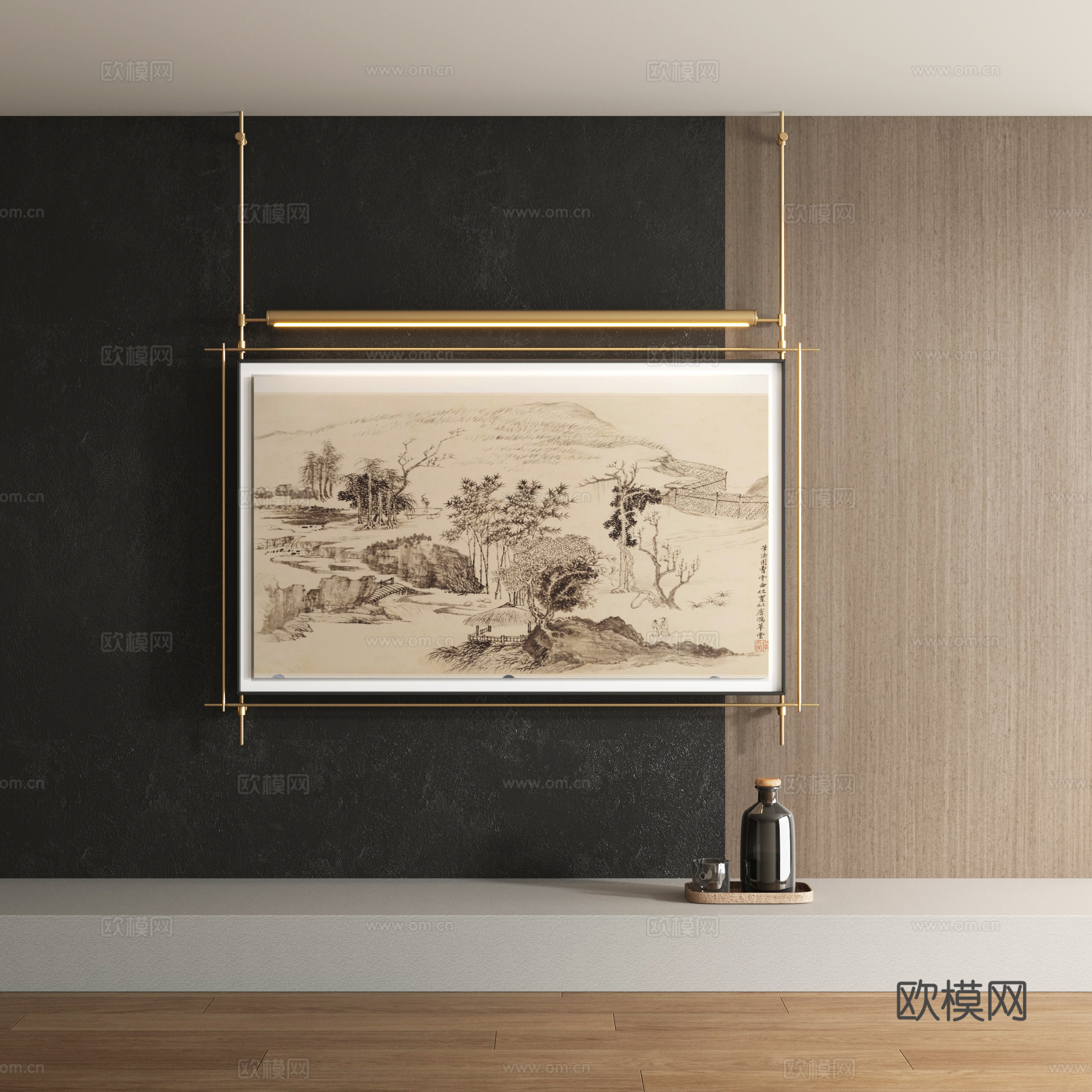 宋式装饰画3d模型