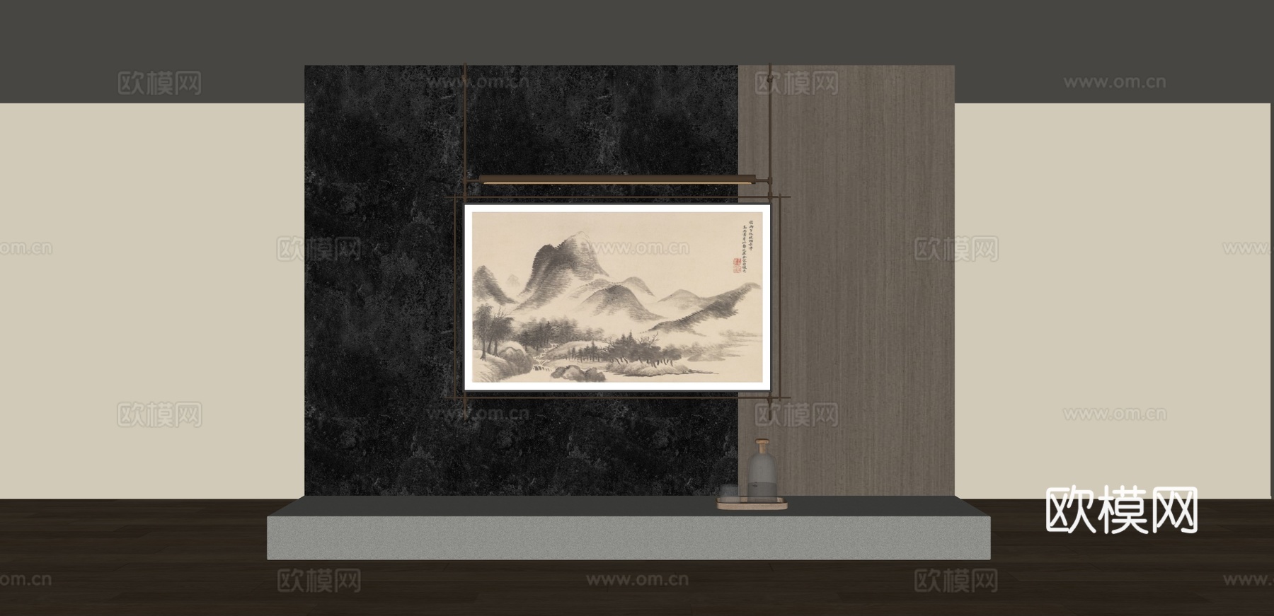 宋式装饰画su模型