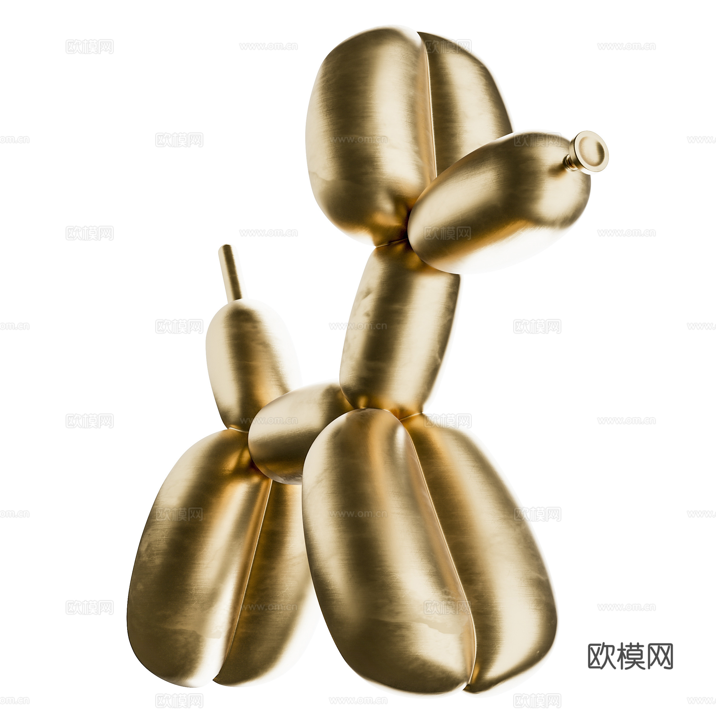 现代气球狗玩具su模型