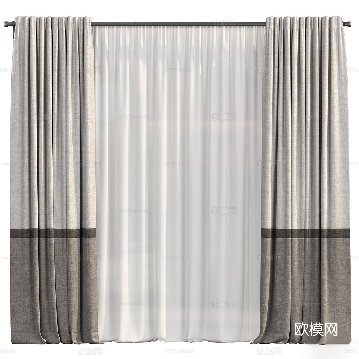 窗帘3d模型下载