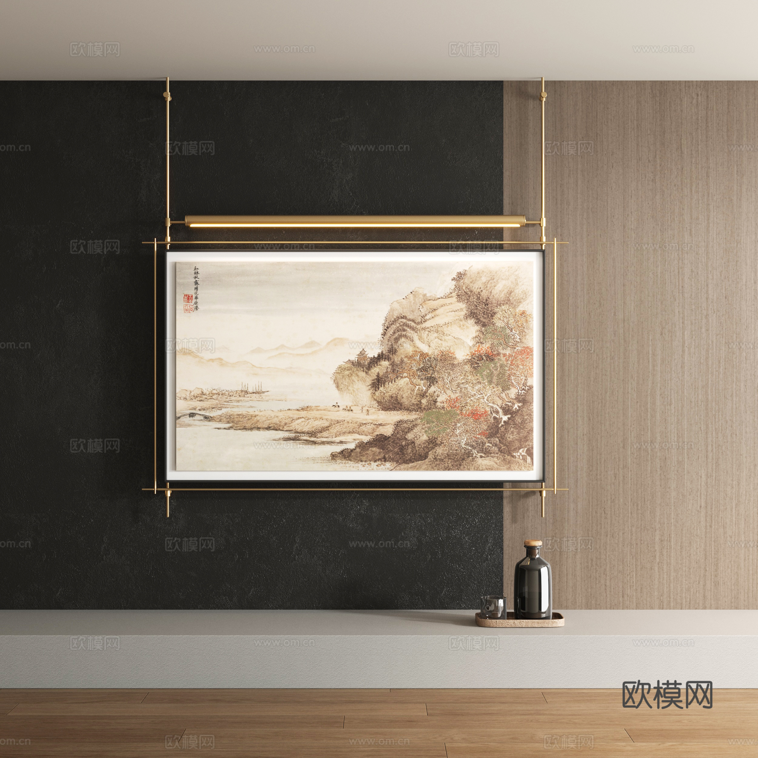 宋式装饰画3d模型