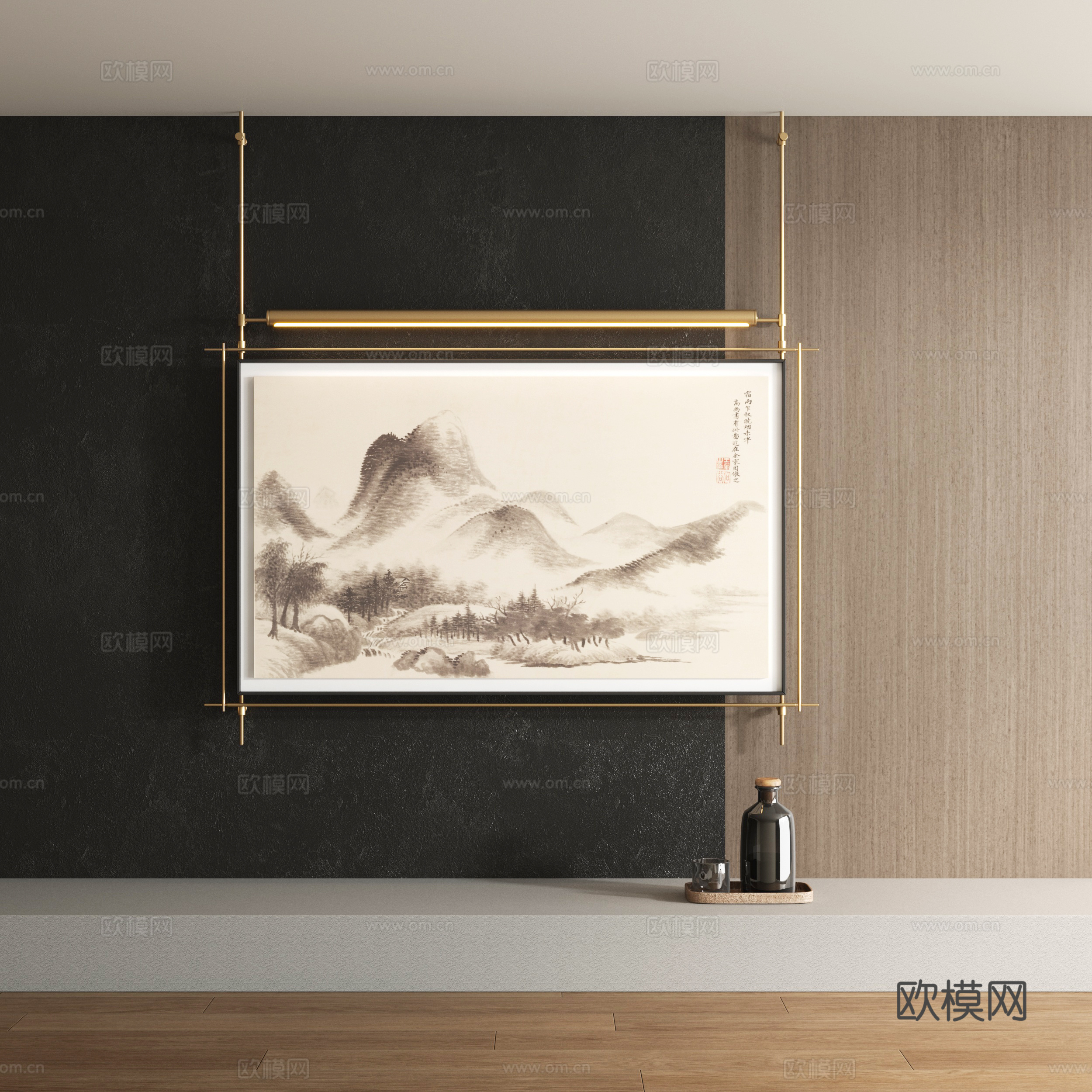 宋式装饰画3d模型