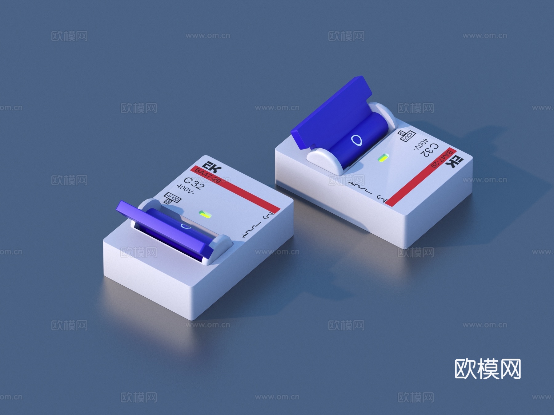 断路器 漏电保护开关 空气开关3d模型