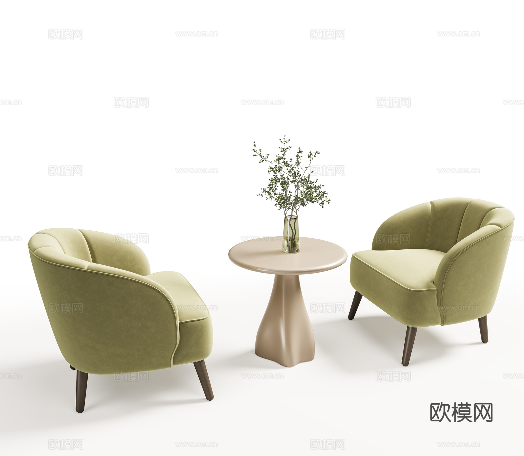 现代休闲桌椅 休闲椅 圆边几 角几 咖啡桌椅 洽谈桌椅su模型