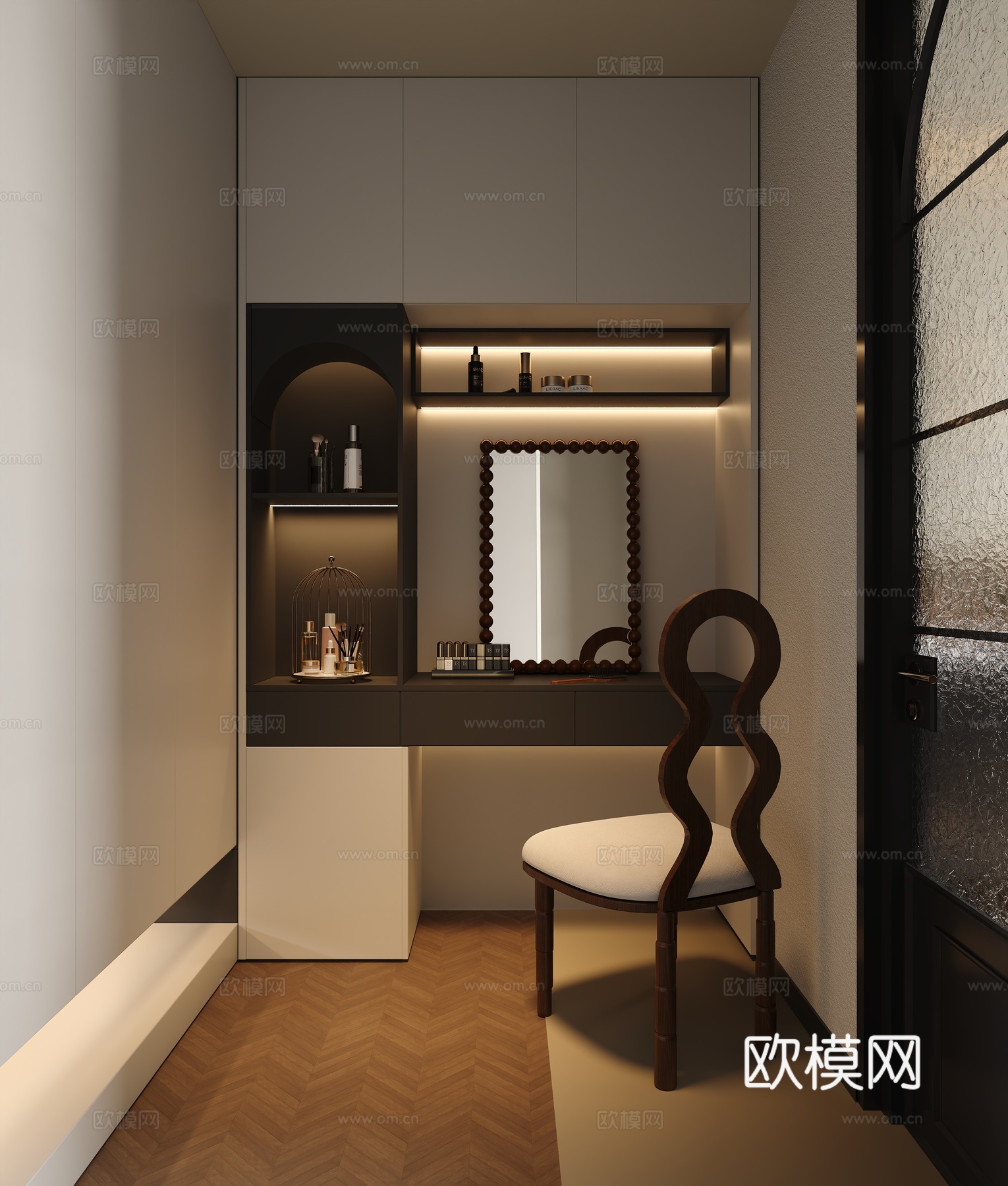 现代简约 衣帽间 梳妆台3d模型