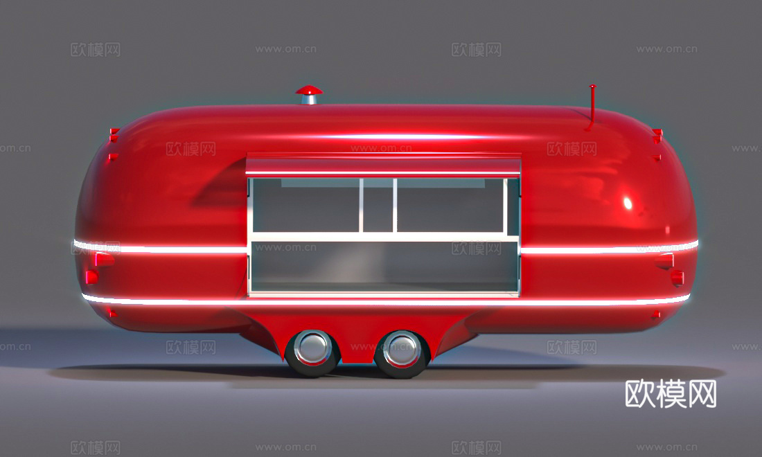 移动餐车3d模型