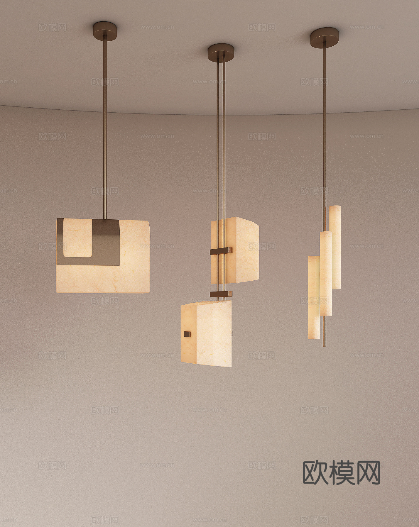 现代轻奢吊灯 复古吊灯 吧台吊灯 床头吊灯 餐厅吊灯su模型